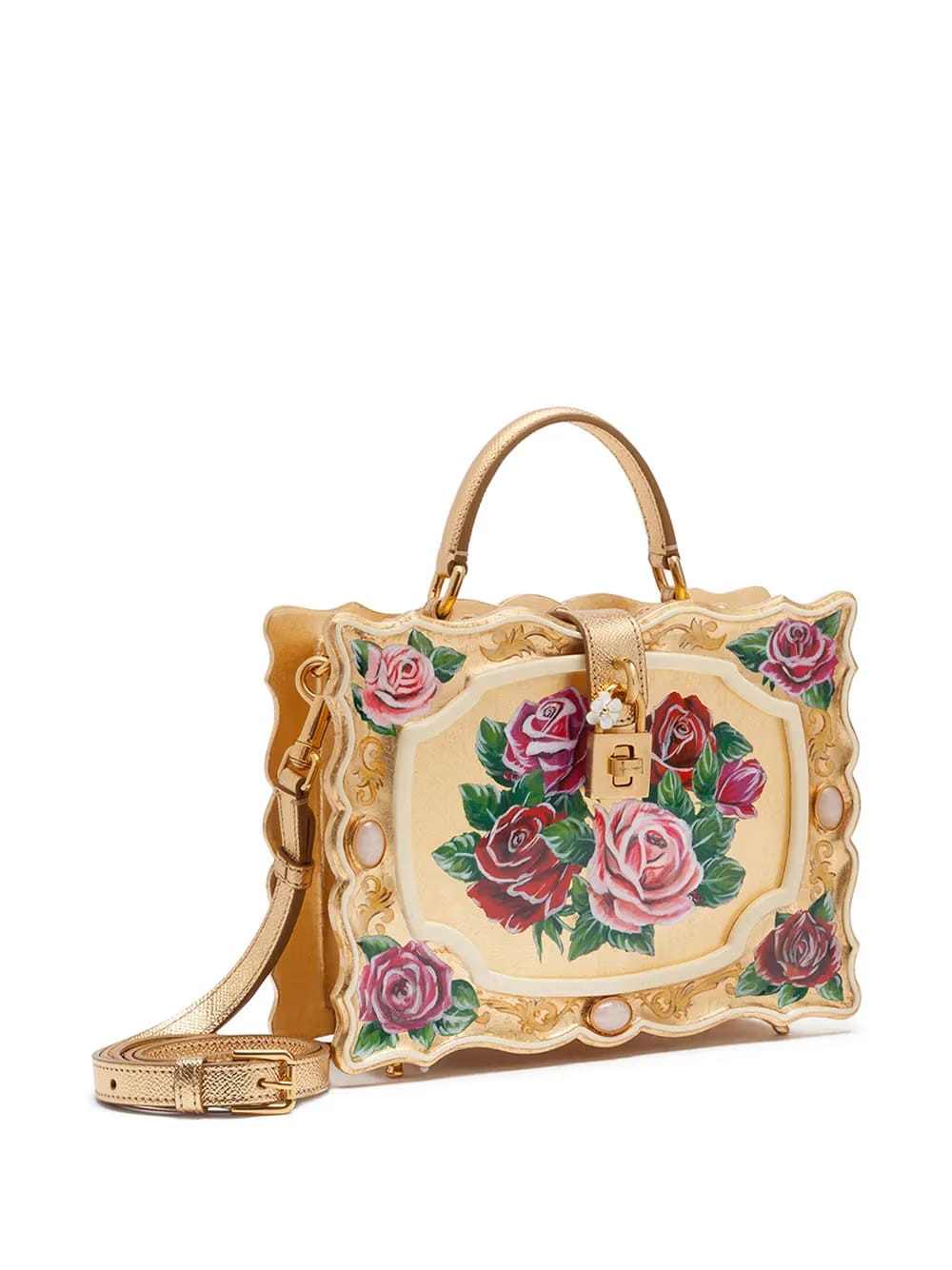 Dolce Box hand-painted top-handle bag