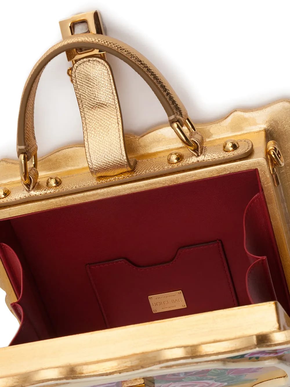 Dolce Box hand-painted top-handle bag