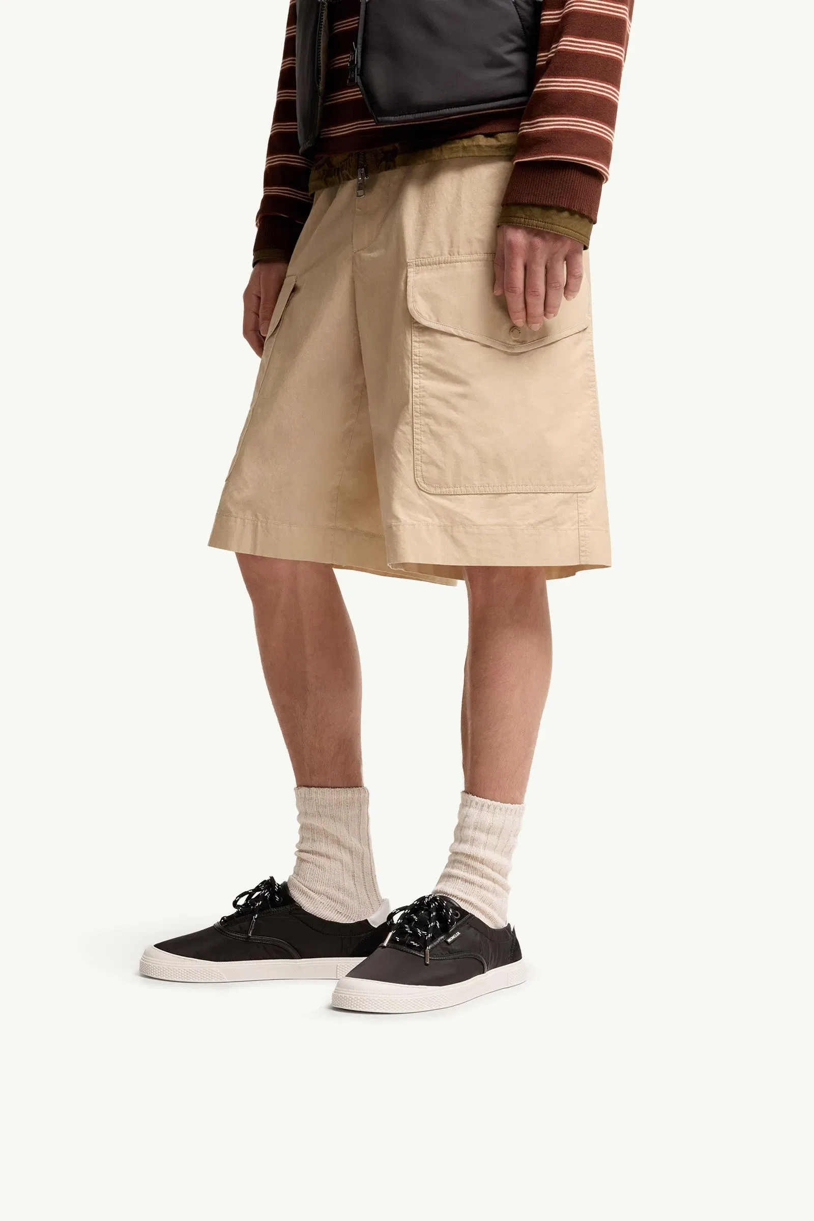 Moncler Vera Leisure Nylon Sneakers Black