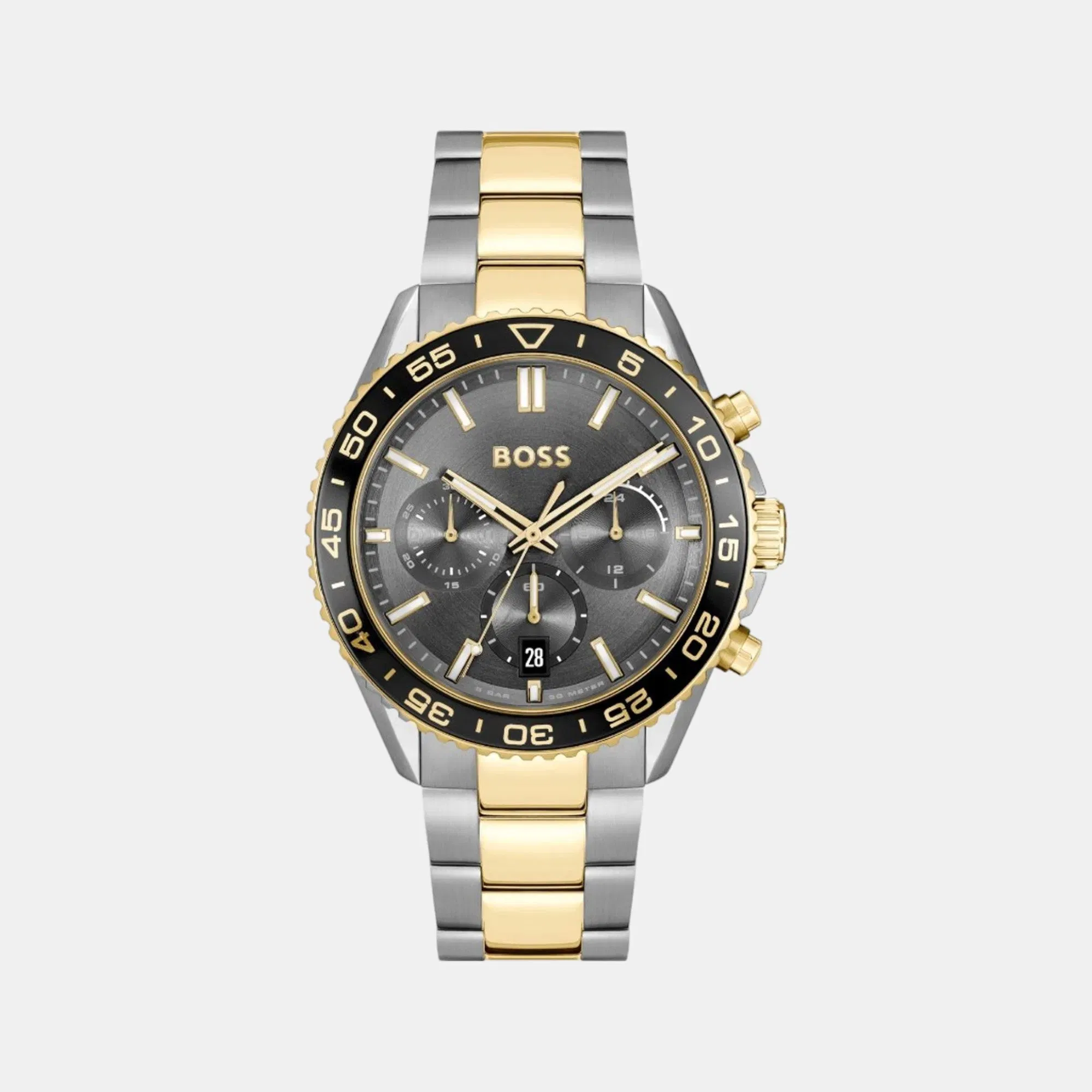 Boss Runner Men Quartz Grey Dial Chronograph Stainless Steel Watch 1514144
