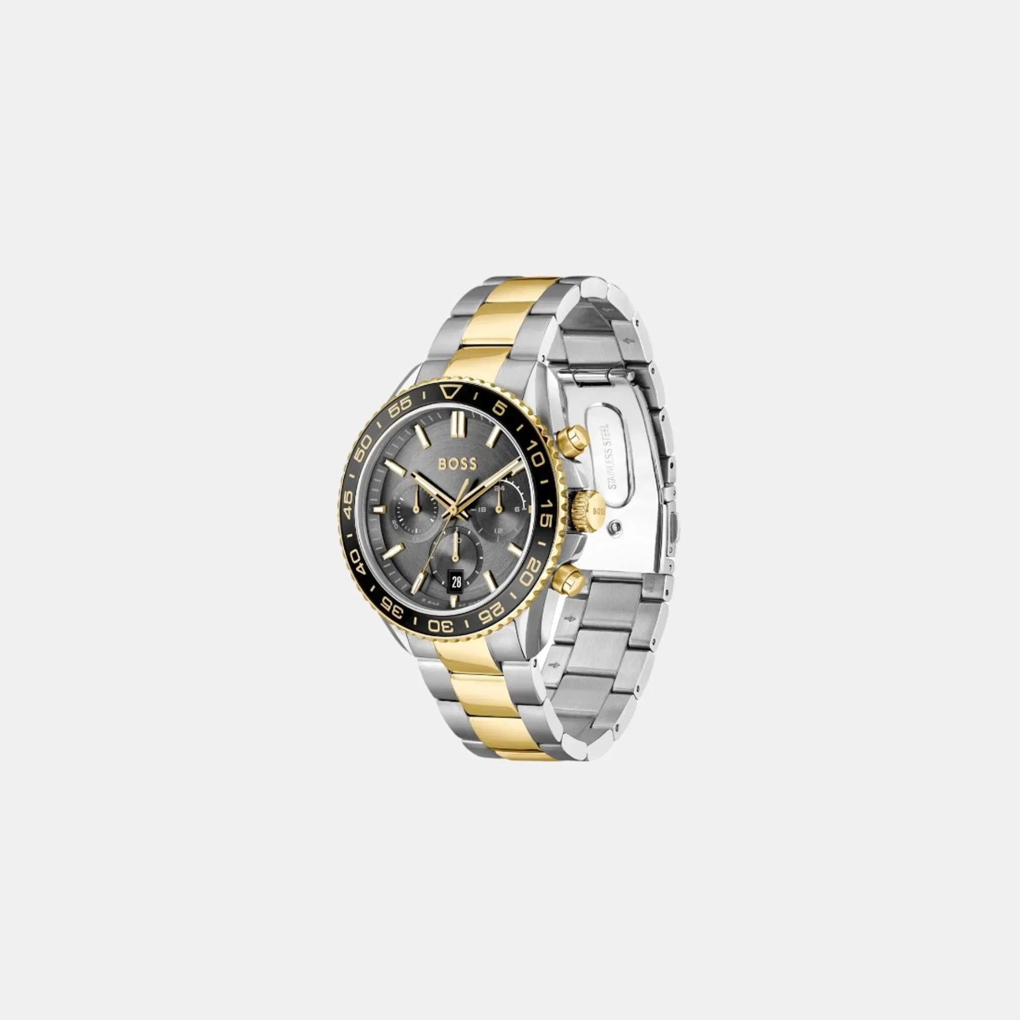 Boss Runner Men Quartz Grey Dial Chronograph Stainless Steel Watch 1514144