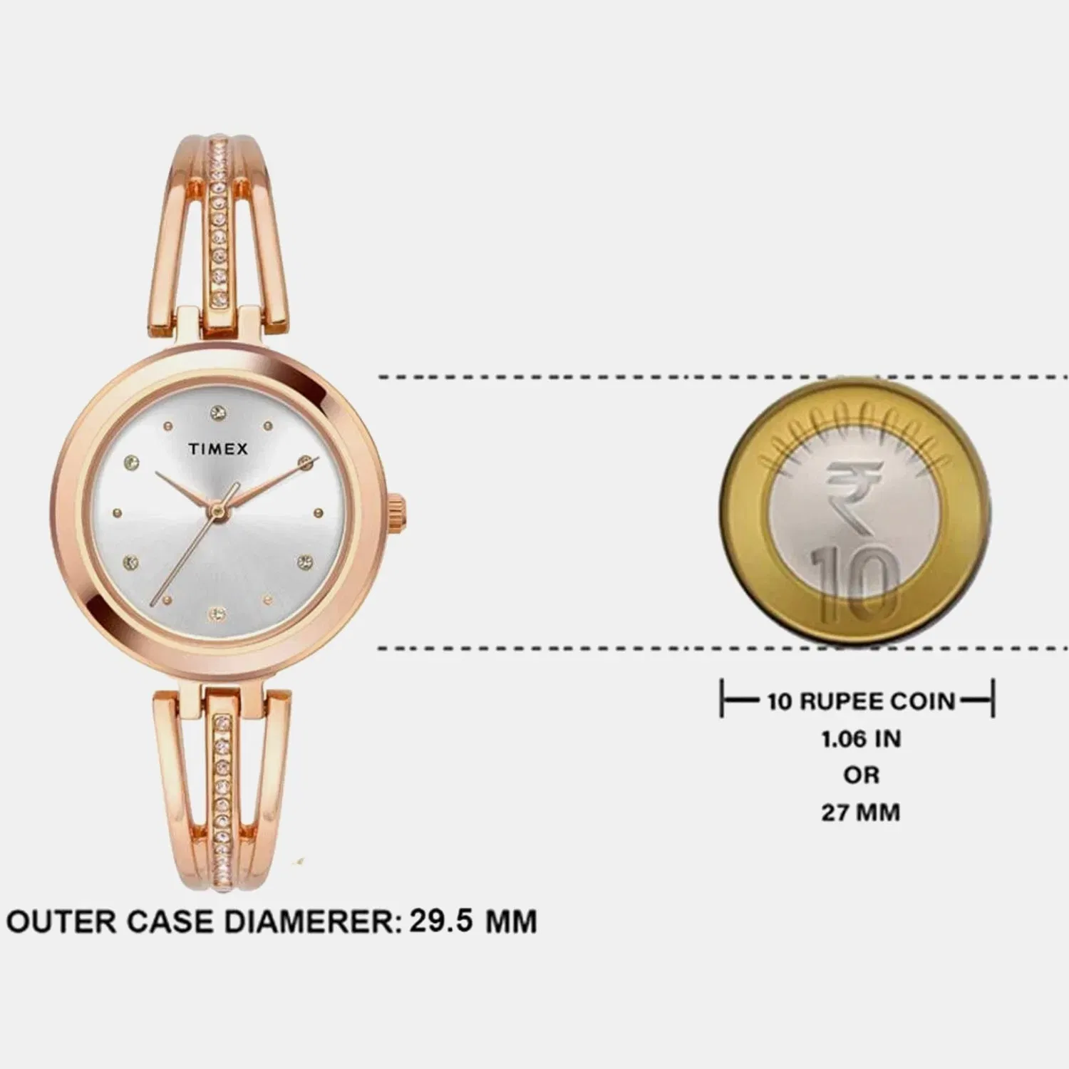 Timex Trendline Women Quartz Dial Analog Brass Watch Twtl10309