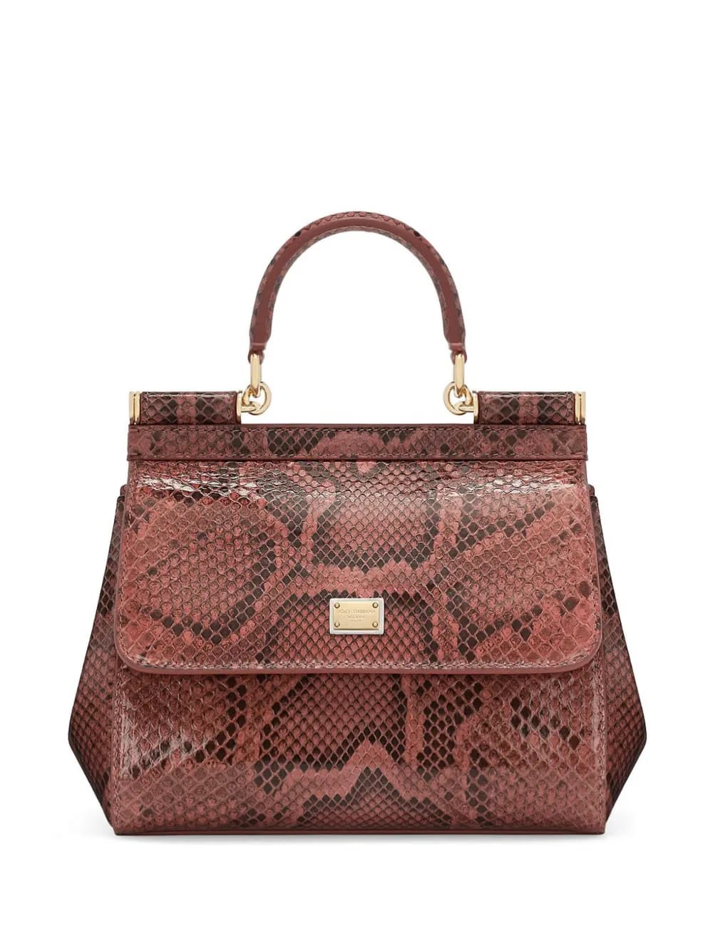 Sicily snakeskin-effect top-handle bag