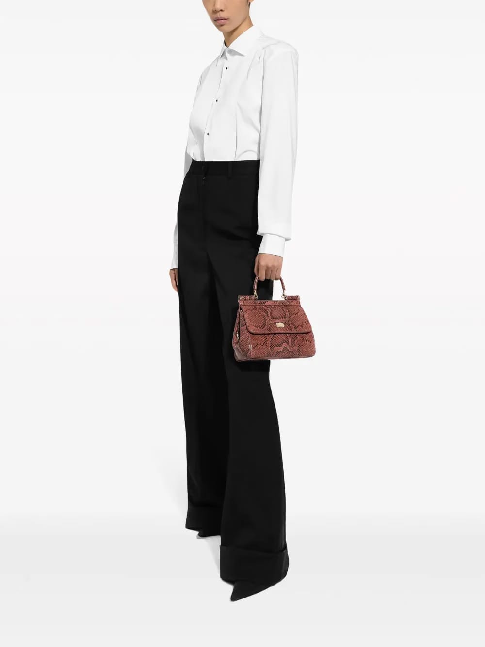 Sicily snakeskin-effect top-handle bag