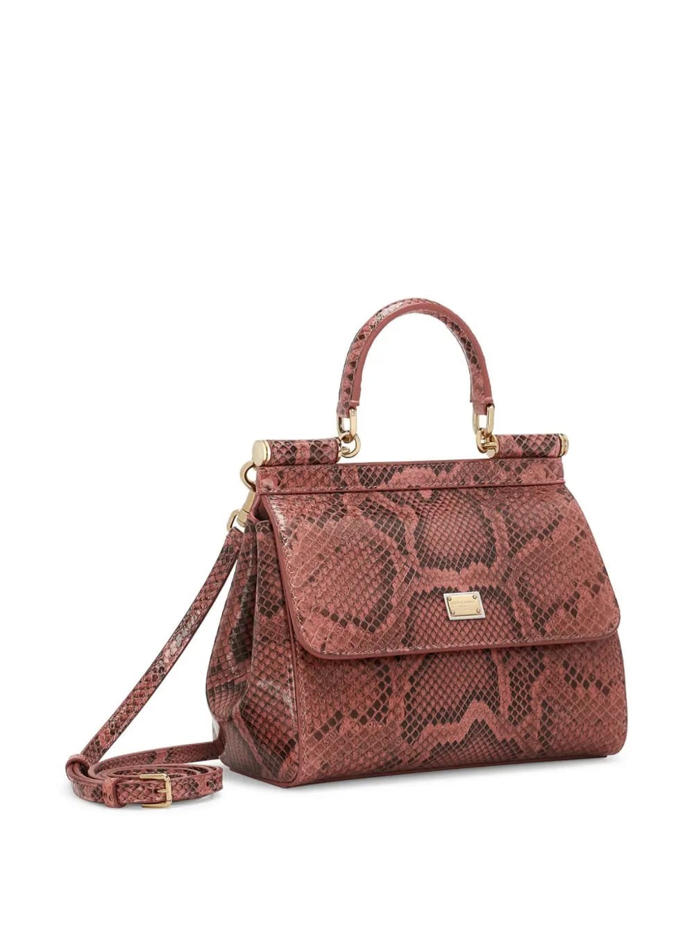 Sicily snakeskin-effect top-handle bag