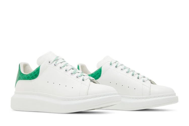Alexander McQueen Oversized Sneaker Chrome Green Crocodile