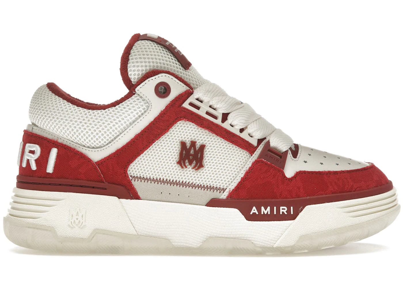 Amiri Ma-1 Deep Red Quad Monogram Print