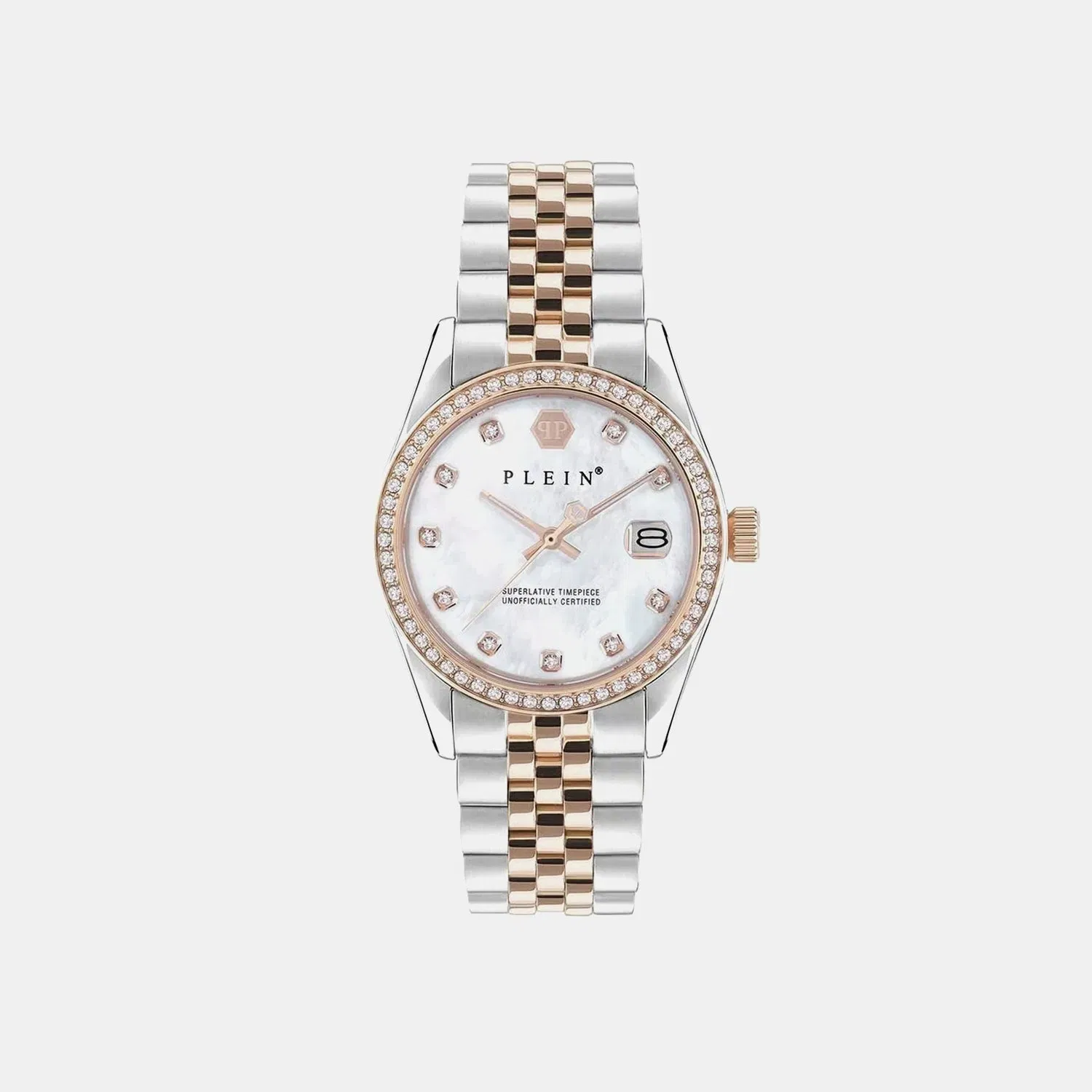 Philipp Plein Yaa-Date Superlative 36Mm Women Quartz White Dial Analog Stainless Steel Watch Pwyaa0223