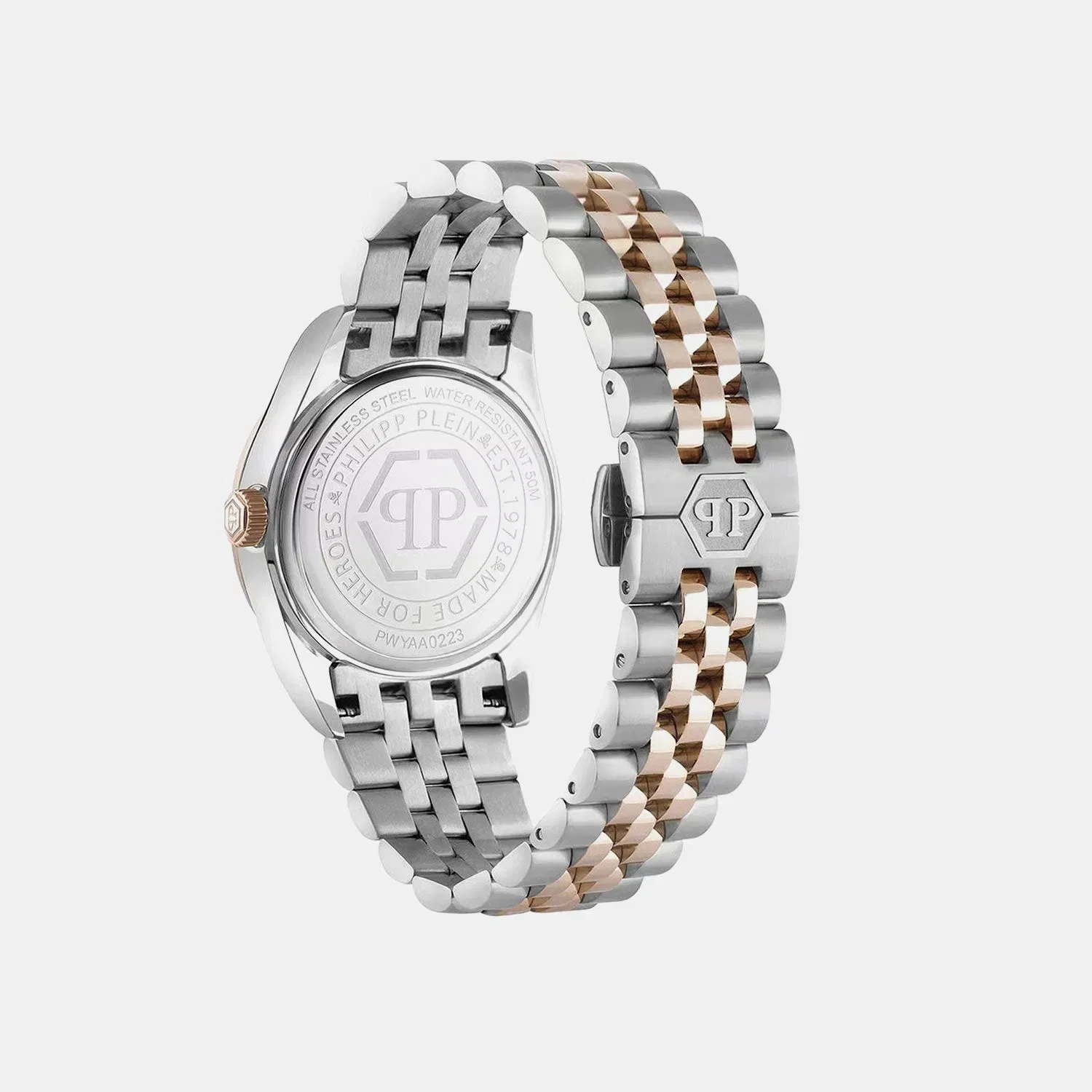 Philipp Plein Yaa-Date Superlative 36Mm Women Quartz White Dial Analog Stainless Steel Watch Pwyaa0223