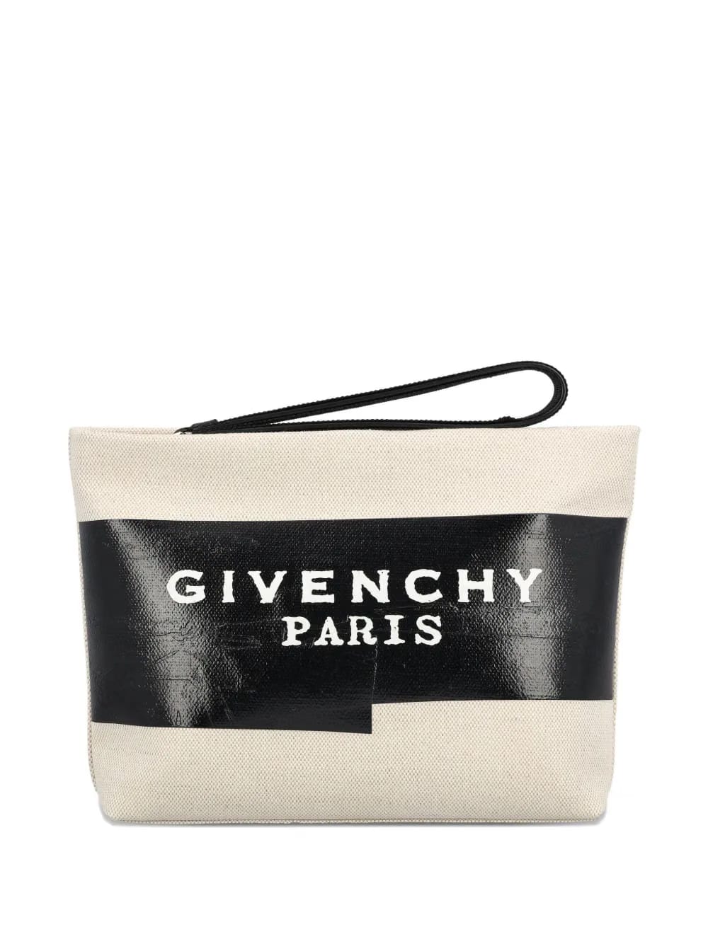logo-tape clutch bag