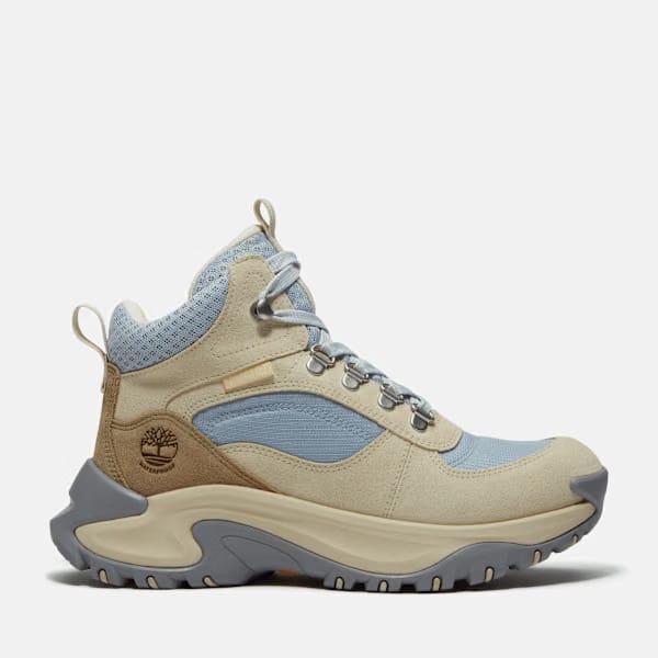 Timberland Mt Maddsen Peak Mid Waterproof Hiking Boot Light Beige Suede Women'S
