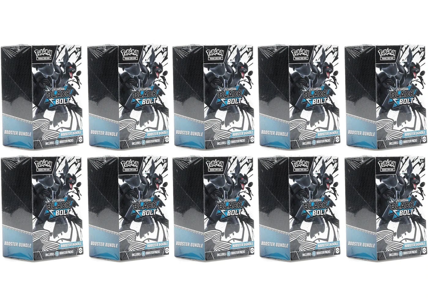 2025 Pokemon Scarlet & Violet Black Bolt Booster Bundle 10X Lot