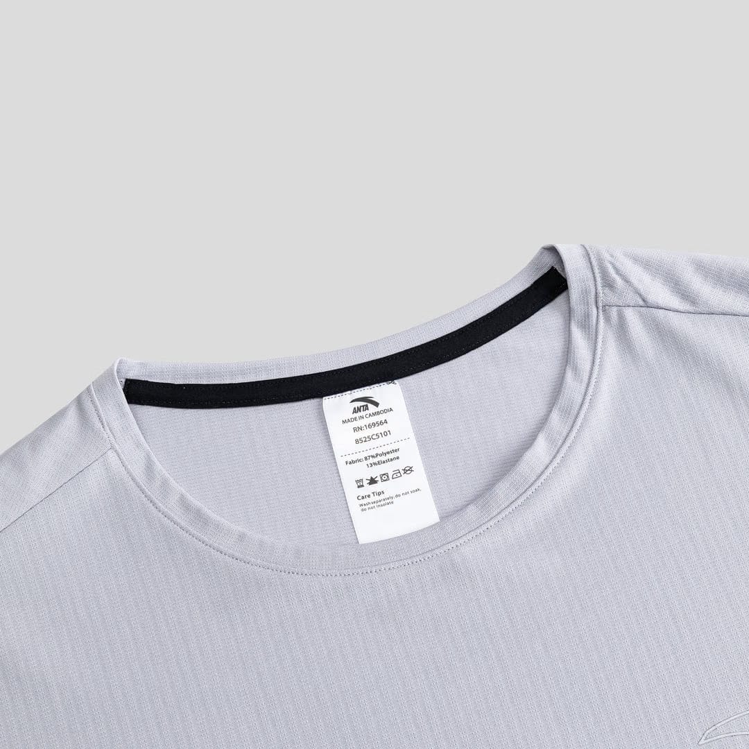 Men's ANTA Run Short-Sleeve Tee - Gray