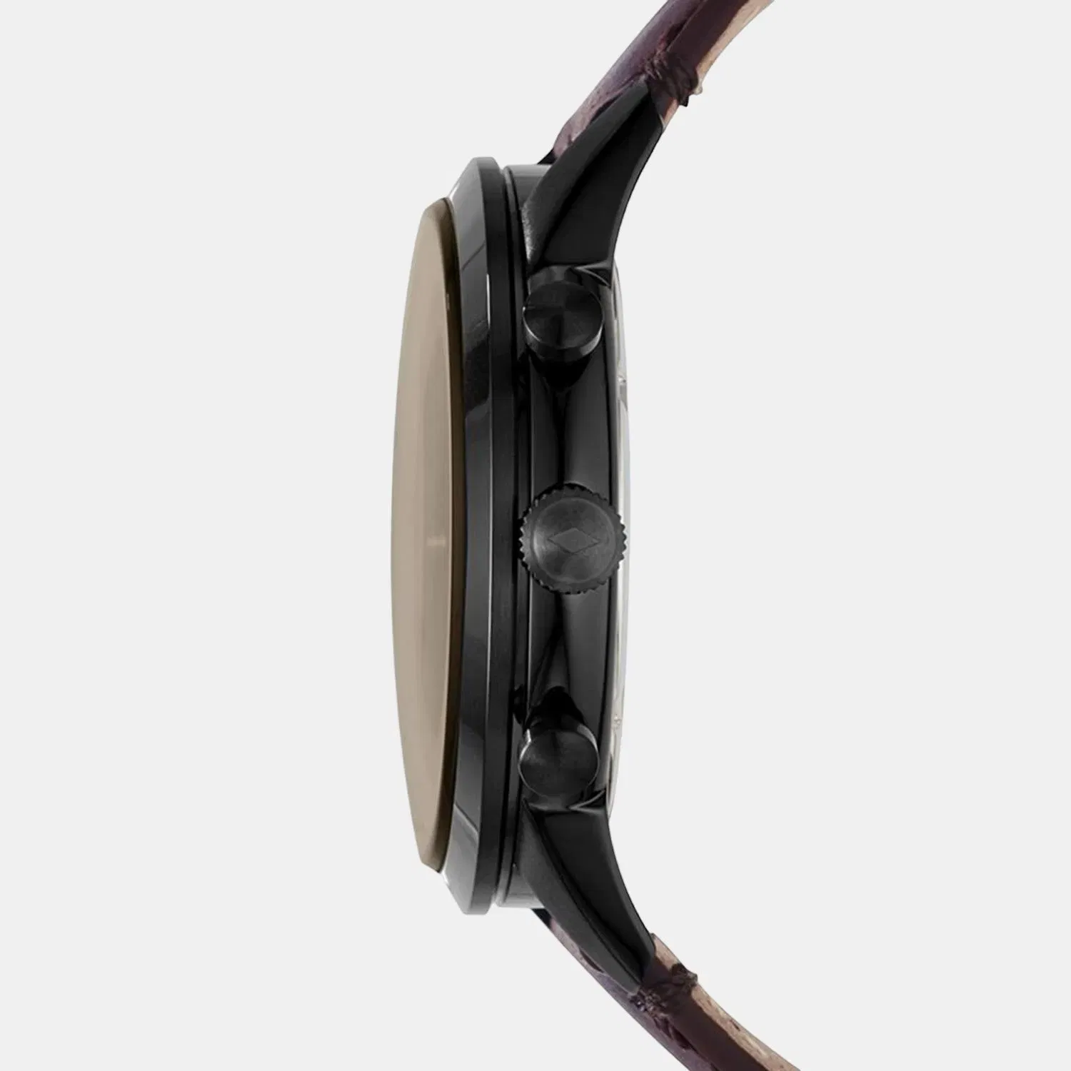Fossil Towns Men Quartz Black Dial Chronograph Leather Watch Fs5437
