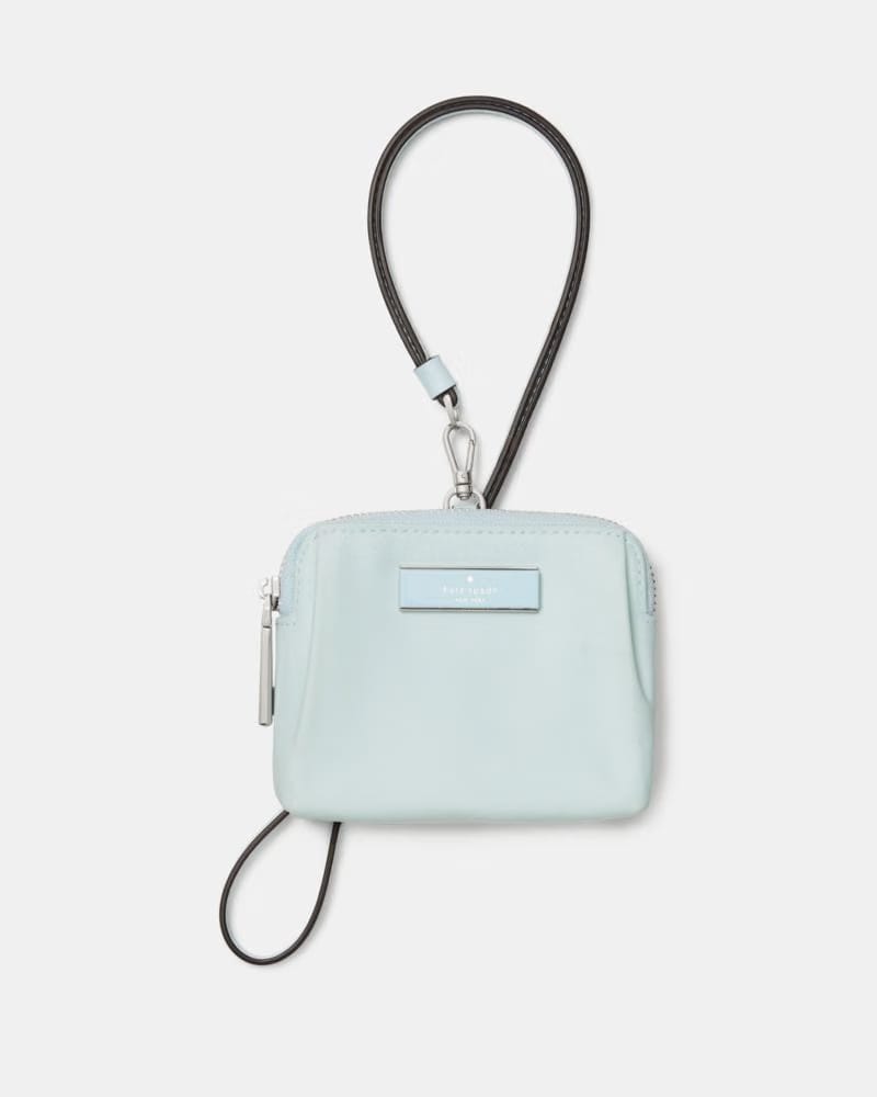 KateSpade Carter Nylon Card Case Lanyard Crisp Sky