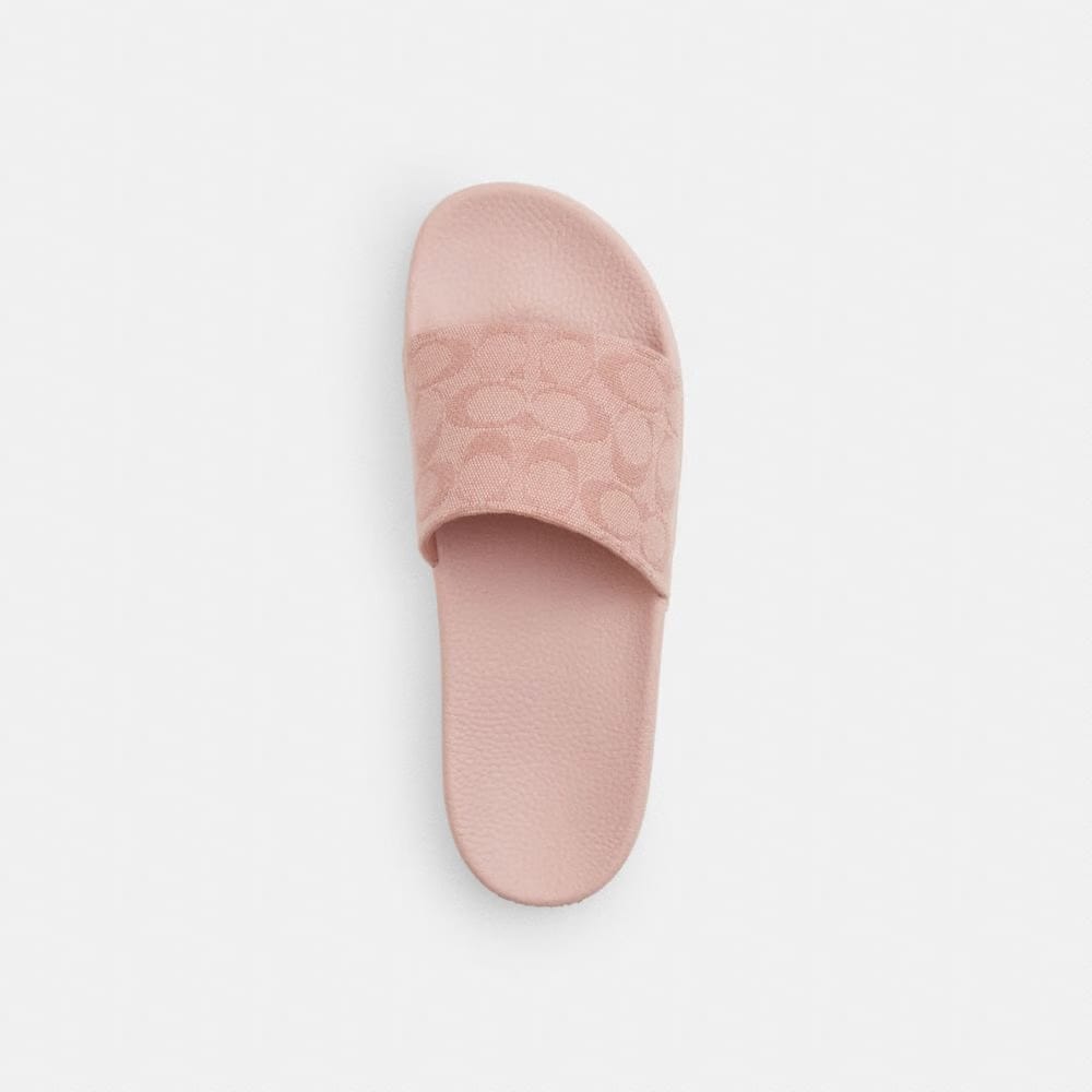 Women's Coach Udele Sport Slide In Signature Jacquard Canvas Carnation
