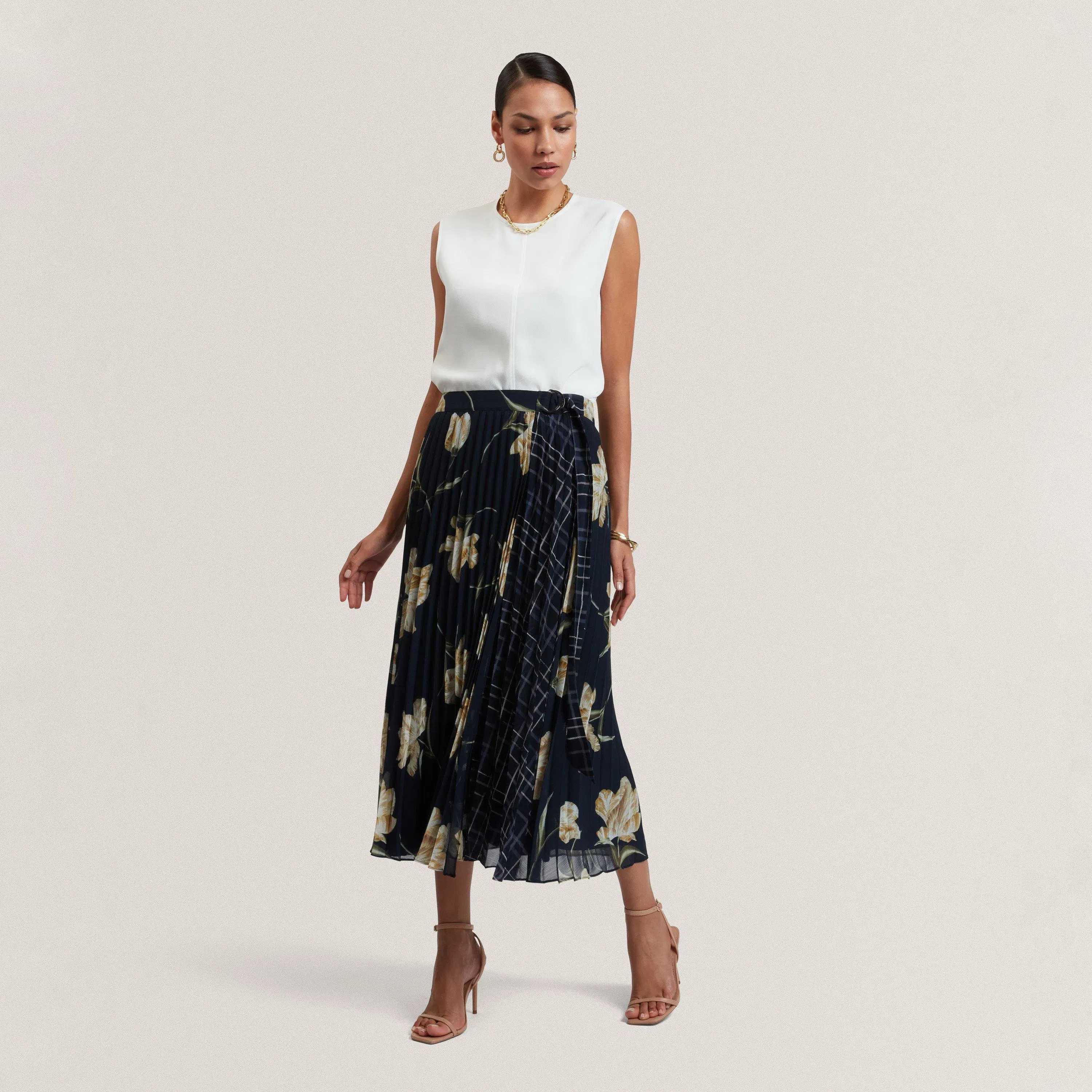 Print Midi Skirt