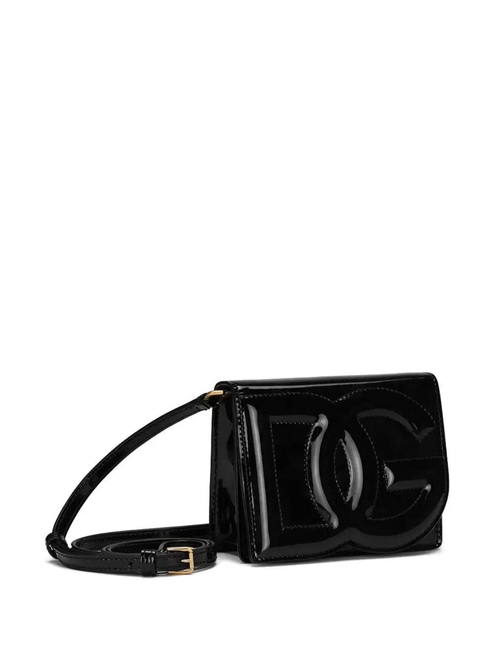 DG patent-leather crossbody bag