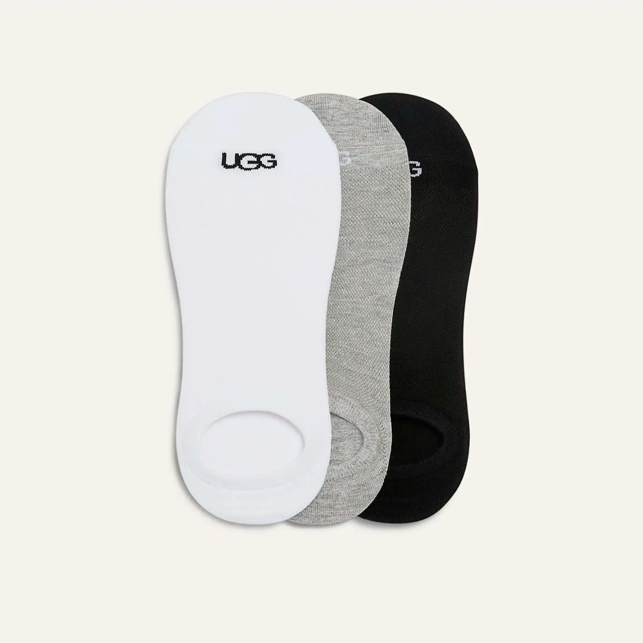 Ugg Oliver No Show 3 Pack White / Grey / Black