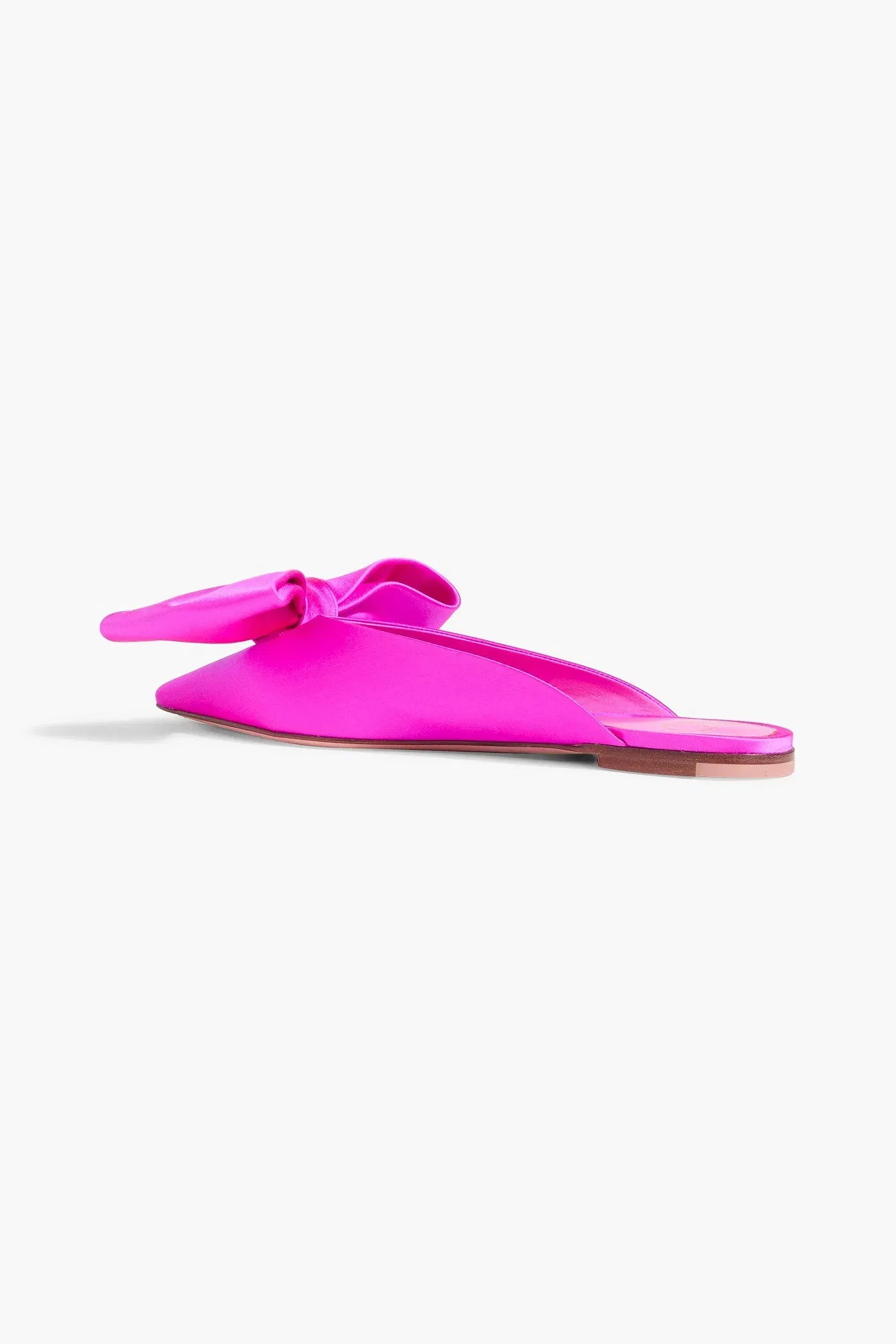 Valentino Garavani Un Chteau Bow-Detailed Satin Mules Bright Pink Women's