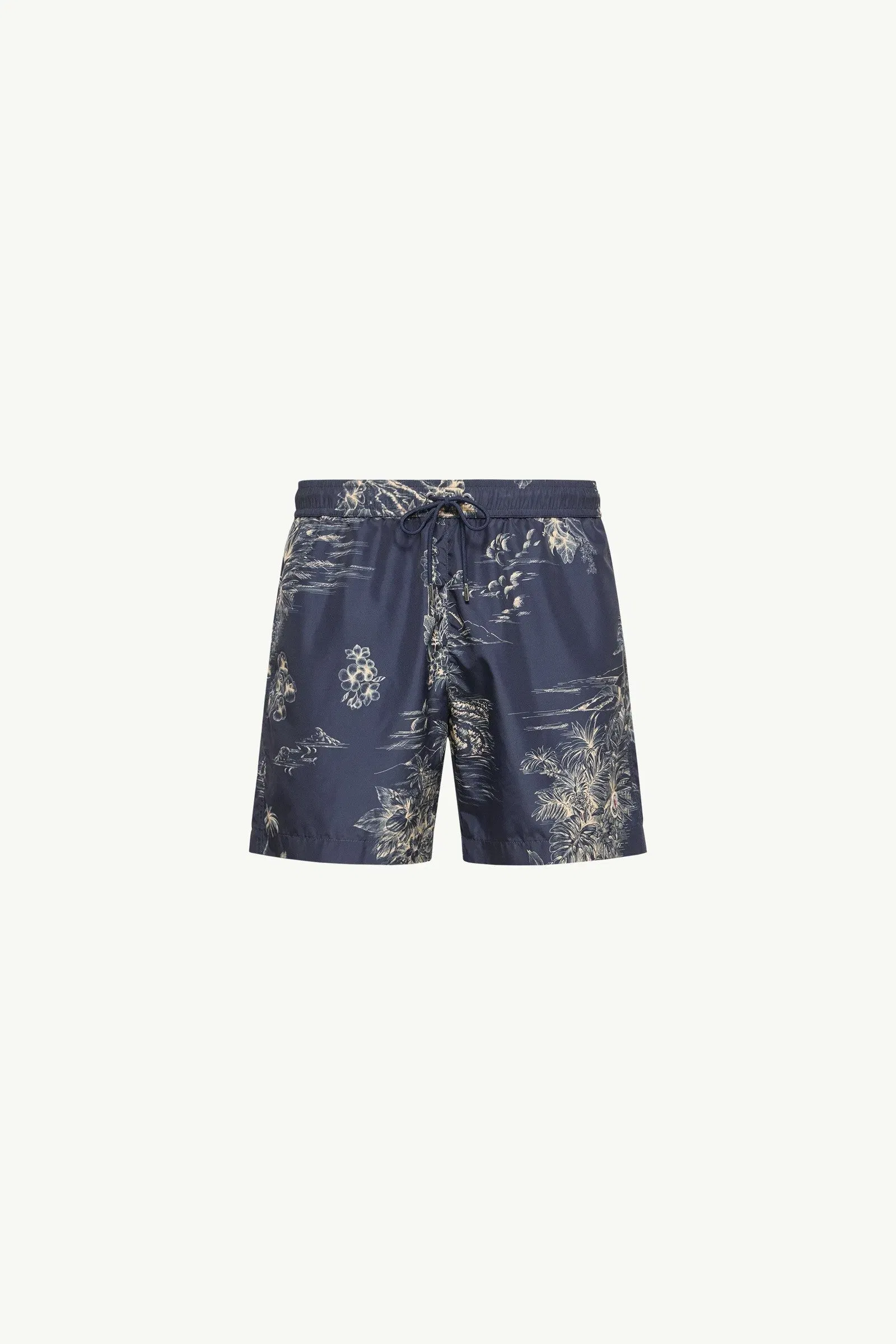 Moncler Floral Print Swim Shorts Navy Blue Navy Blue
