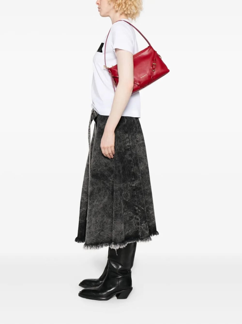 mini Voyou buckle-detail leather tote bag