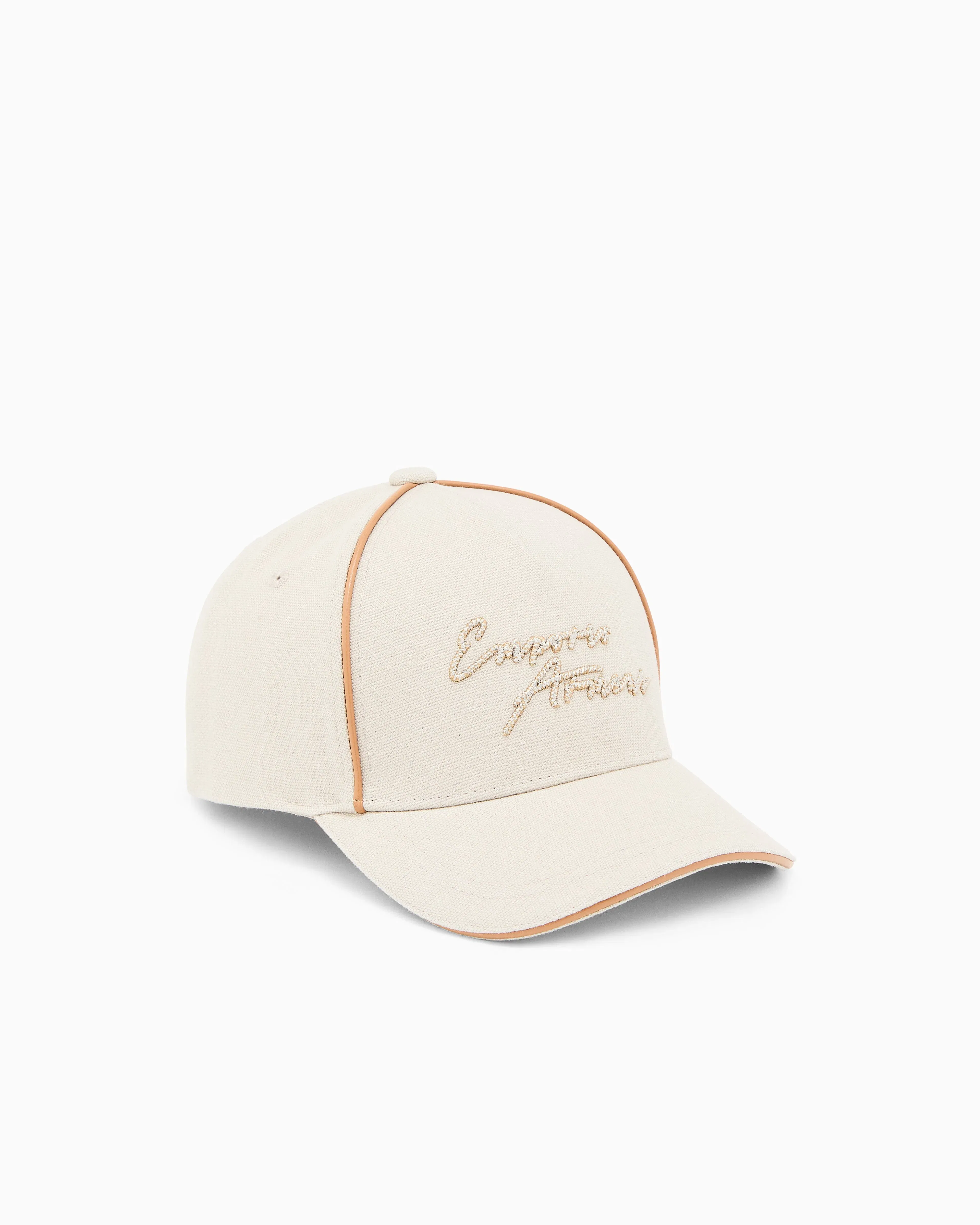 Emporio Armani Canvas baseball cap with signature logo embroidery