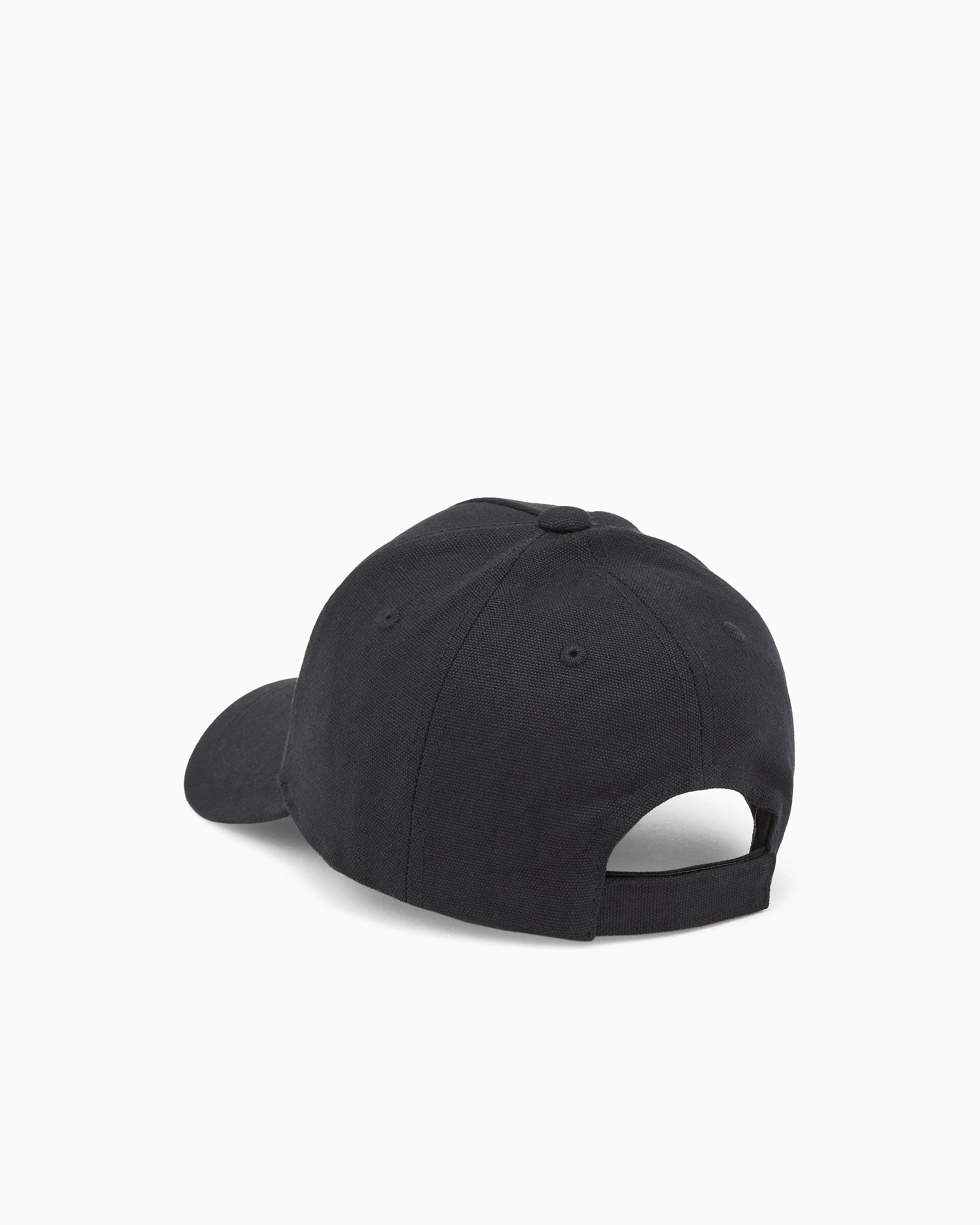 Emporio Armani Canvas baseball cap with signature logo embroidery
