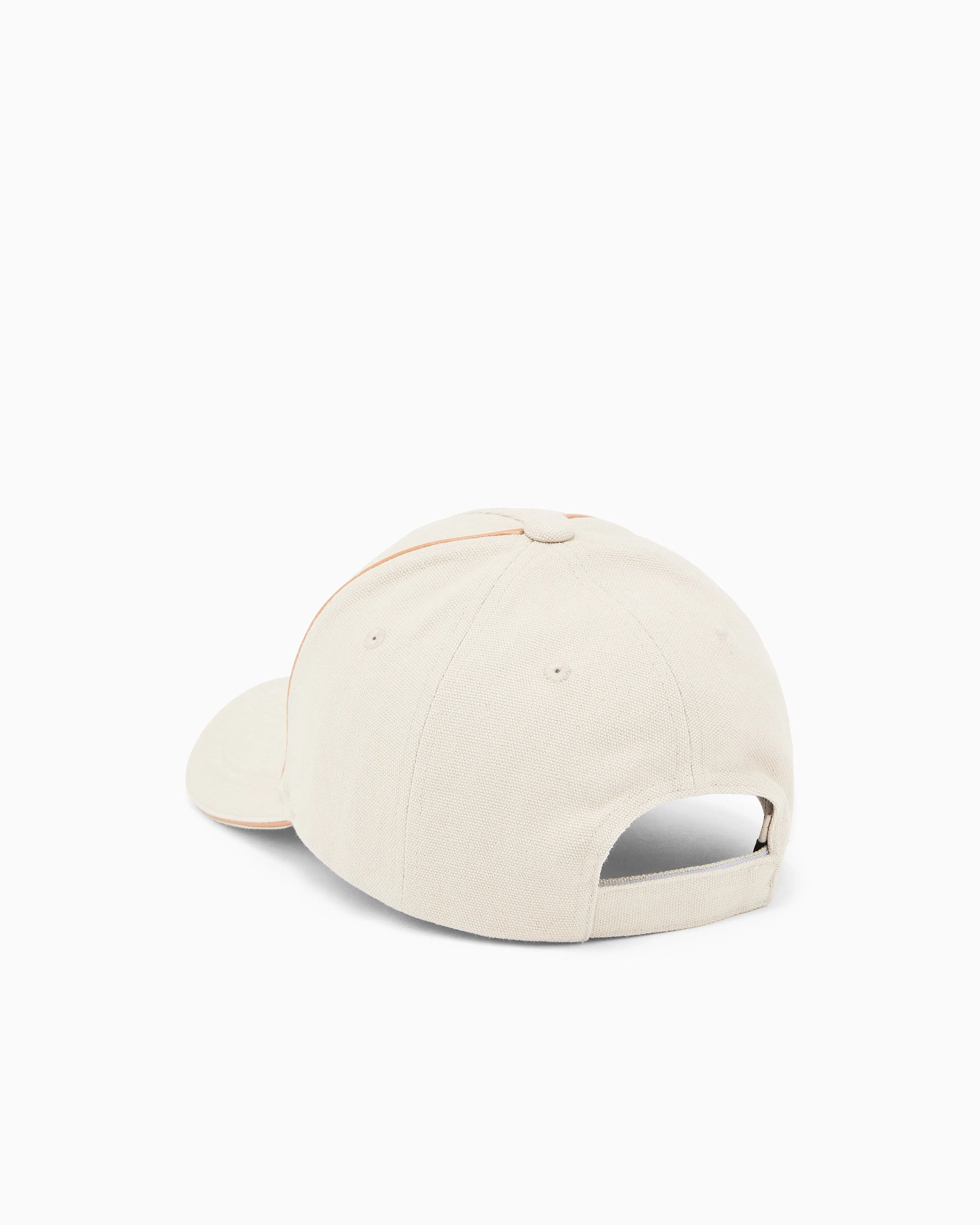 Emporio Armani Canvas baseball cap with signature logo embroidery