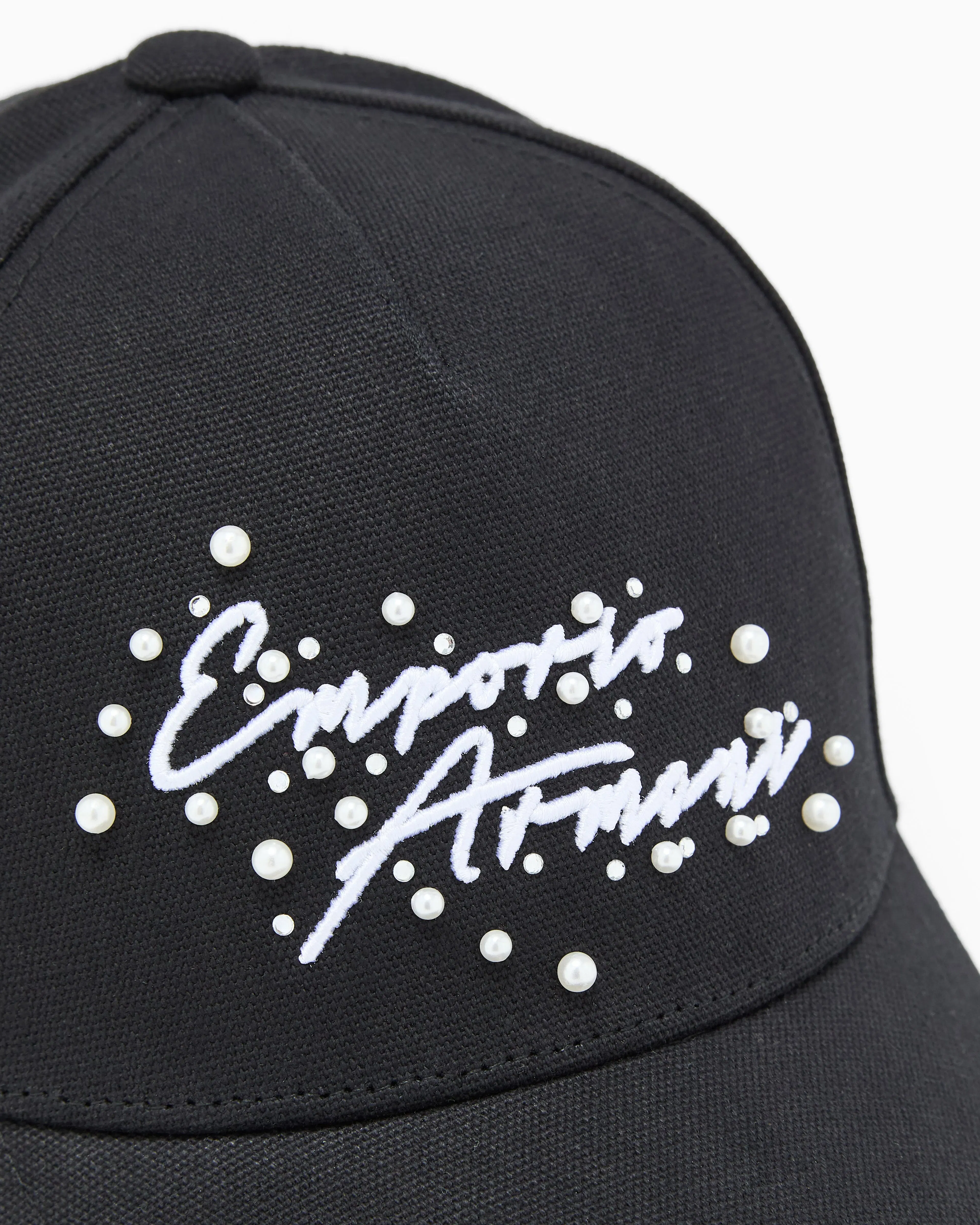 Emporio Armani Canvas baseball cap with signature logo embroidery