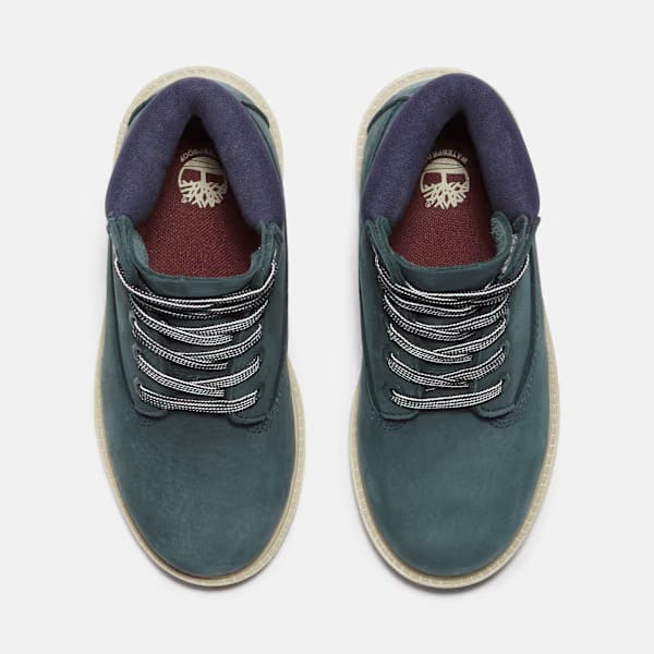 Youth Timberland Premium 6-Inch Waterproof Boot Dark Green Nubuck