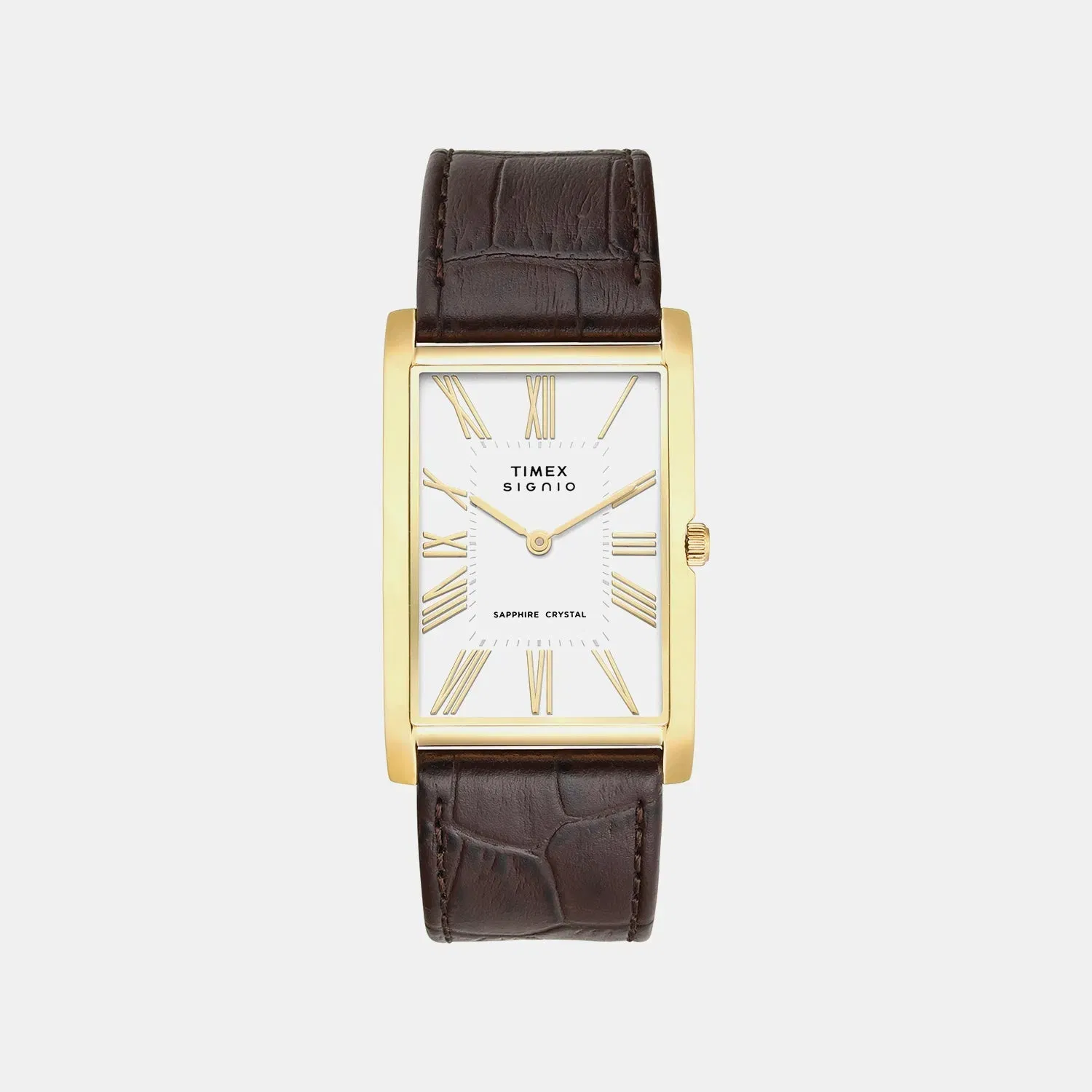 Timex Signio Men Quartz White Dial Analog Leather Watch Tweg34300