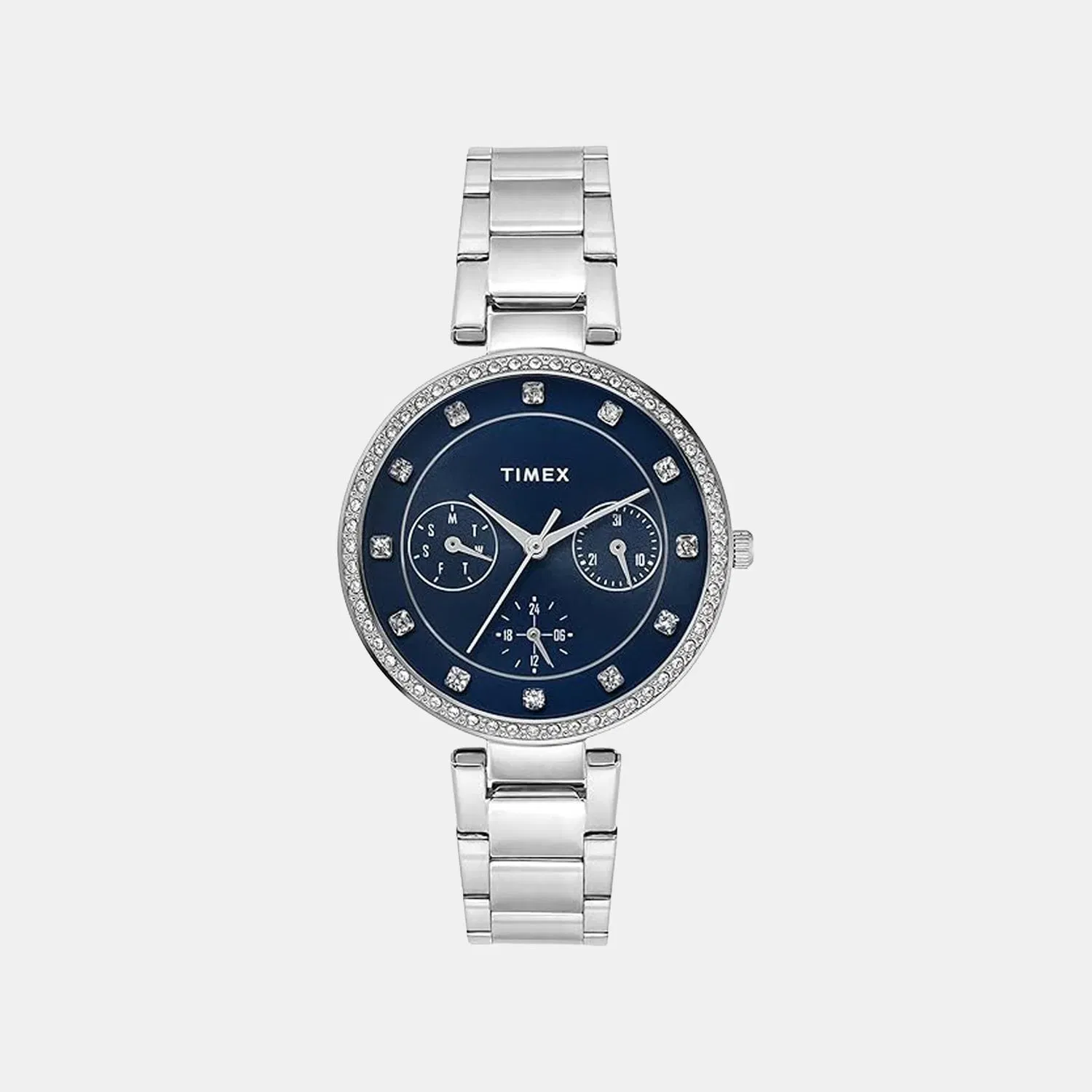 Timex Trendline Women Quartz Dial Multi-Function Stainless Steel Watch Twel18729