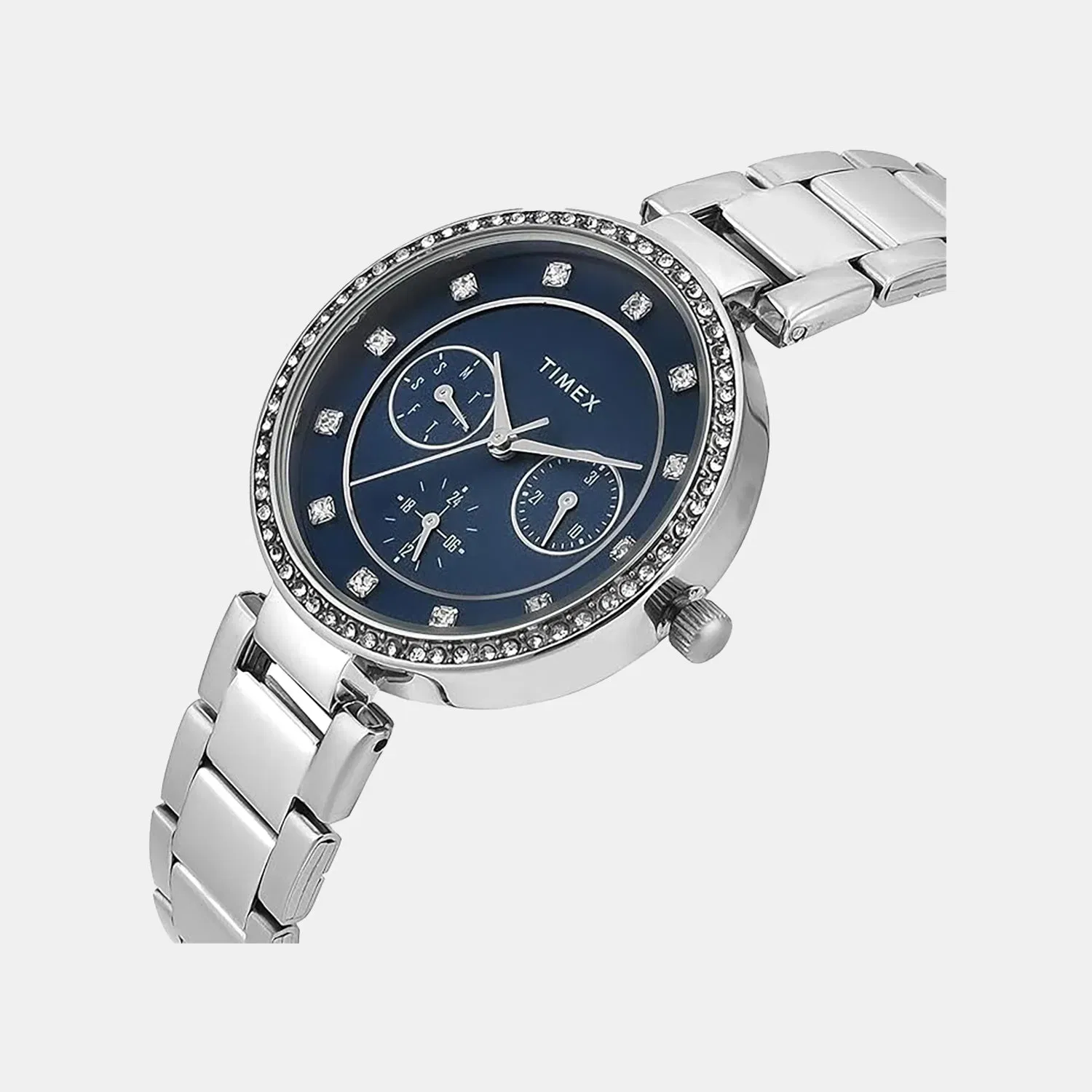 Timex Trendline Women Quartz Dial Multi-Function Stainless Steel Watch Twel18729