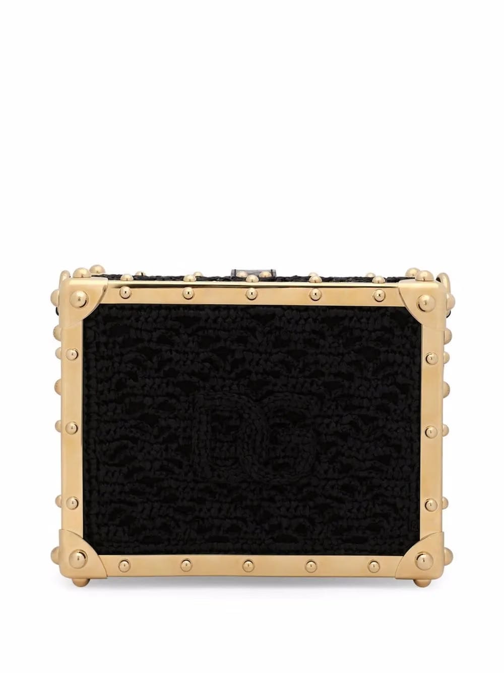 Dolce Box raffia top-handle bag