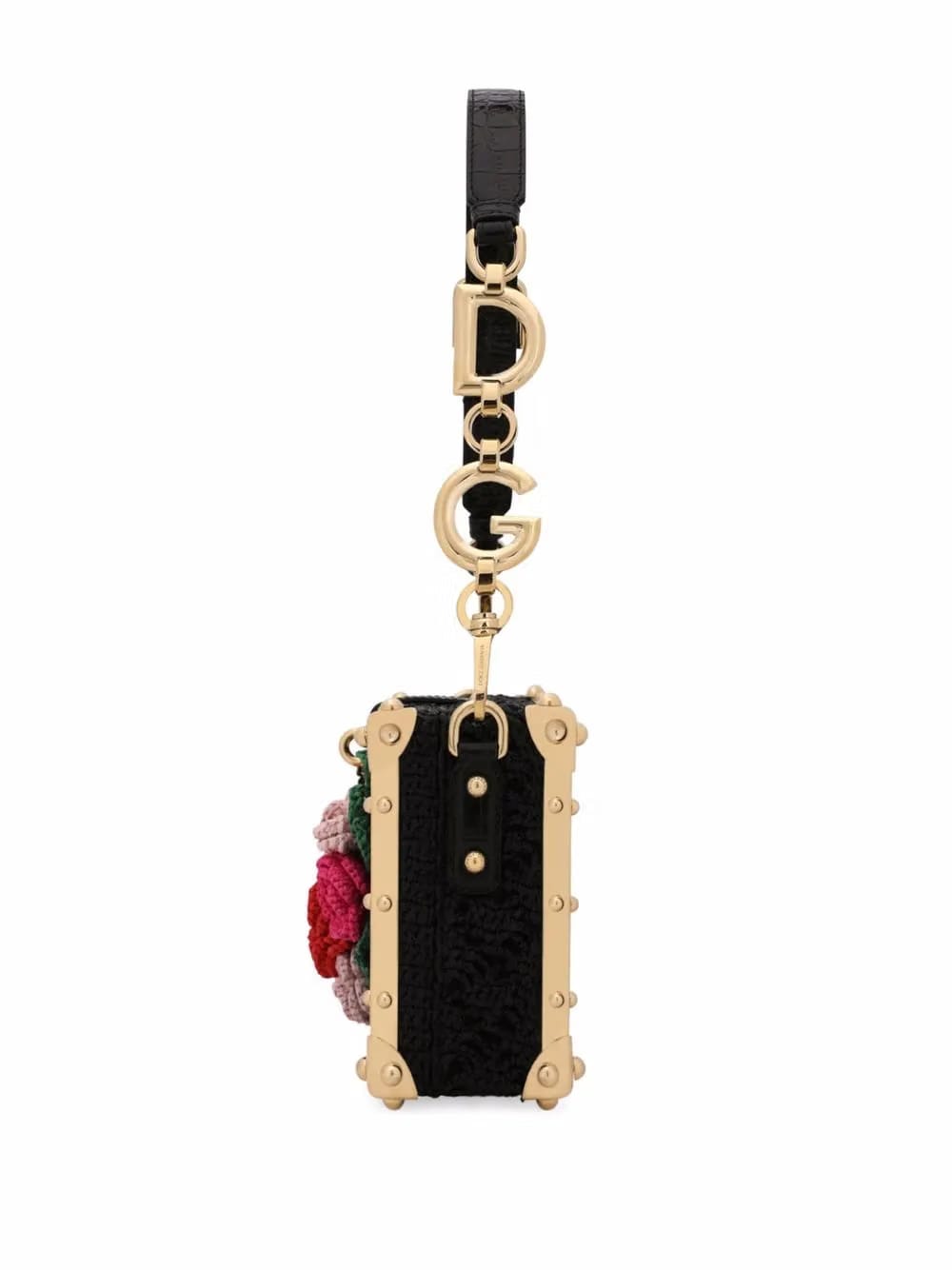 Dolce Box raffia top-handle bag