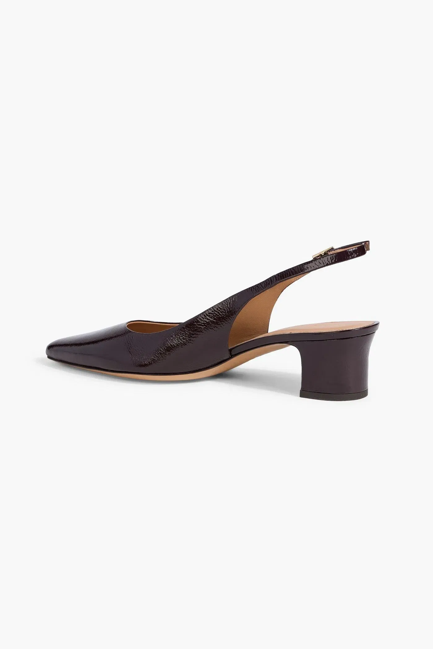 Mansur Gavriel Patent-Leather Slingback Pumps Merlot Women's