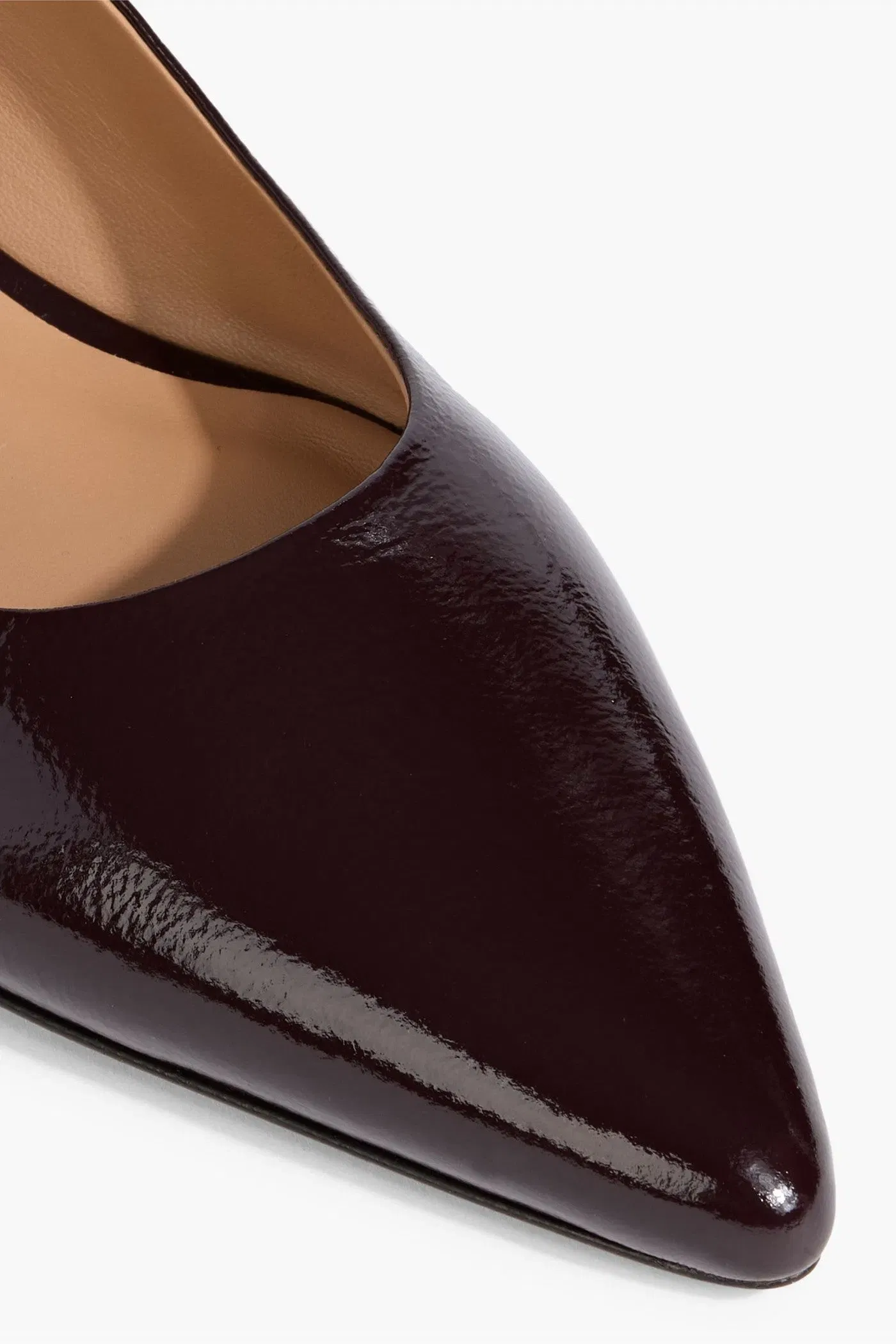 Mansur Gavriel Patent-Leather Slingback Pumps Merlot Women's