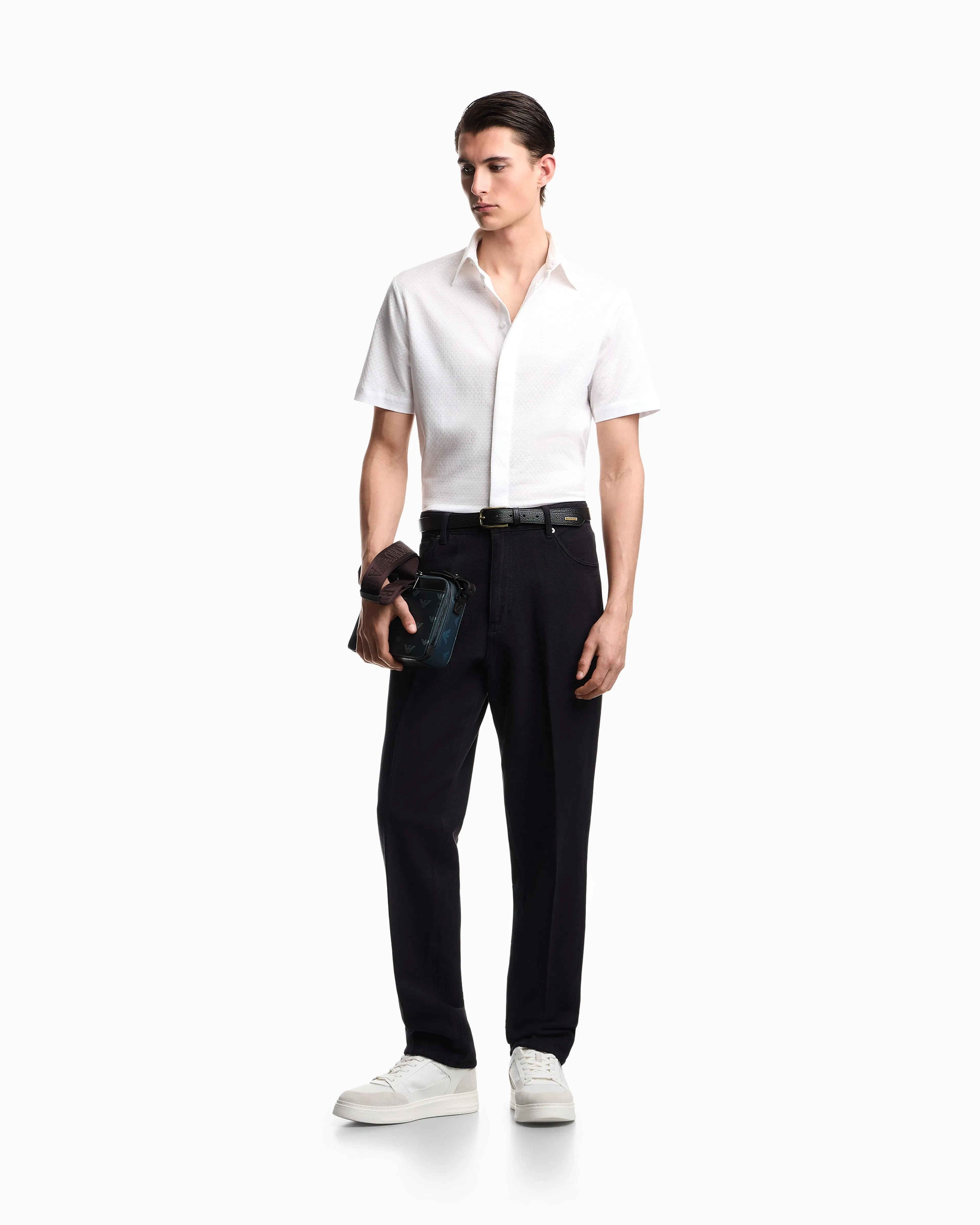 Emporio Armani Short-sleeved, garment-dyed jersey shirt