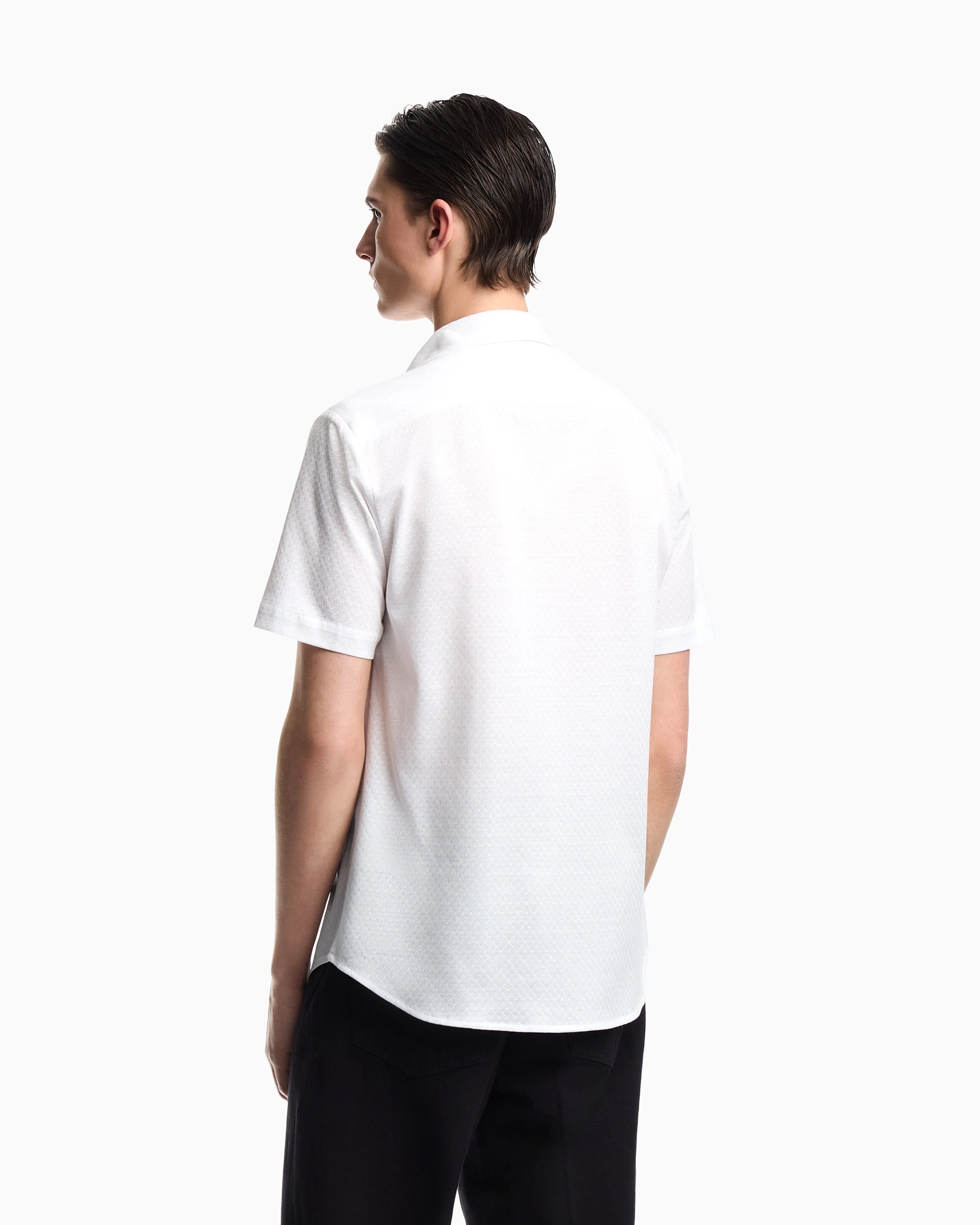 Emporio Armani Short-sleeved, garment-dyed jersey shirt