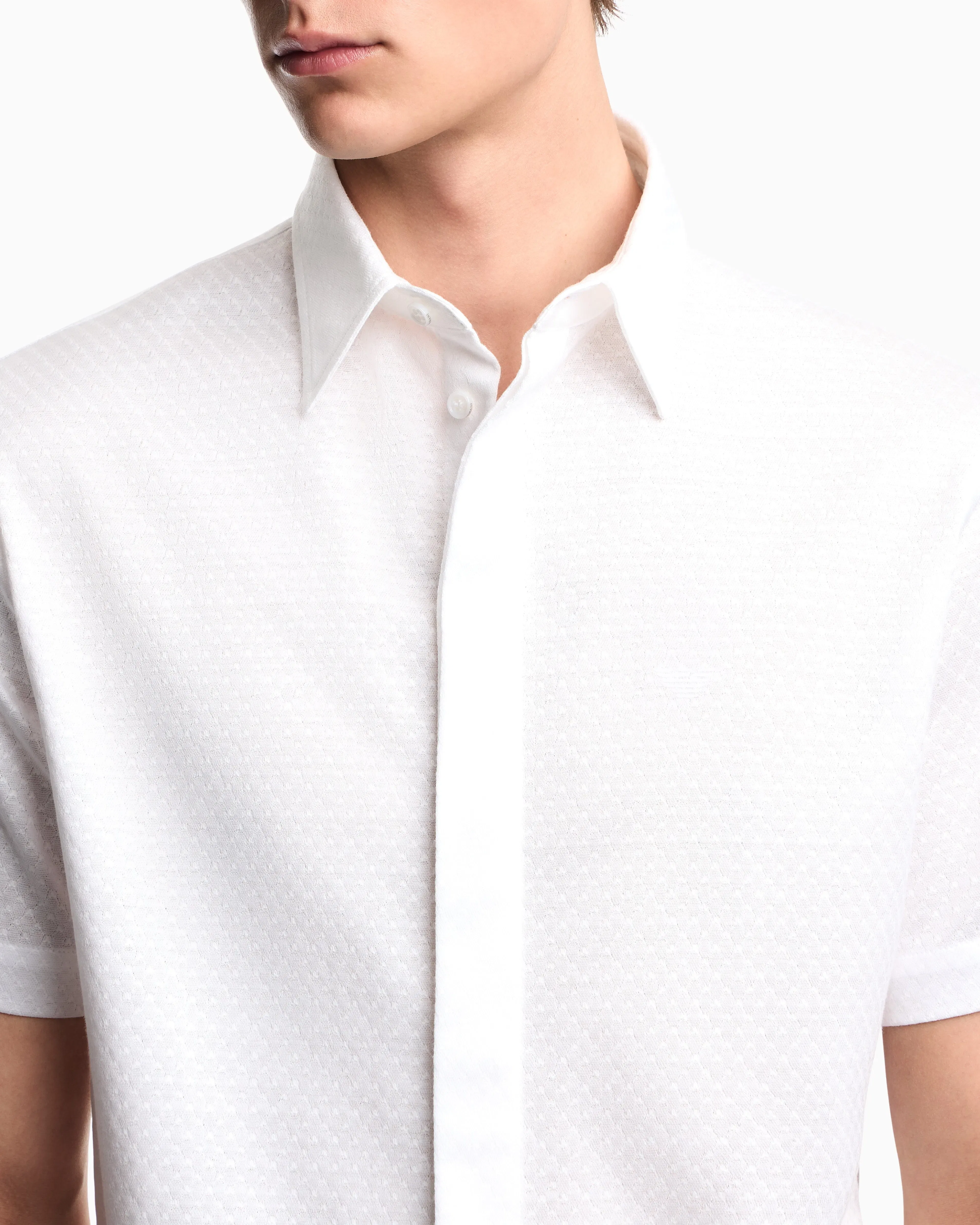 Emporio Armani Short-sleeved, garment-dyed jersey shirt