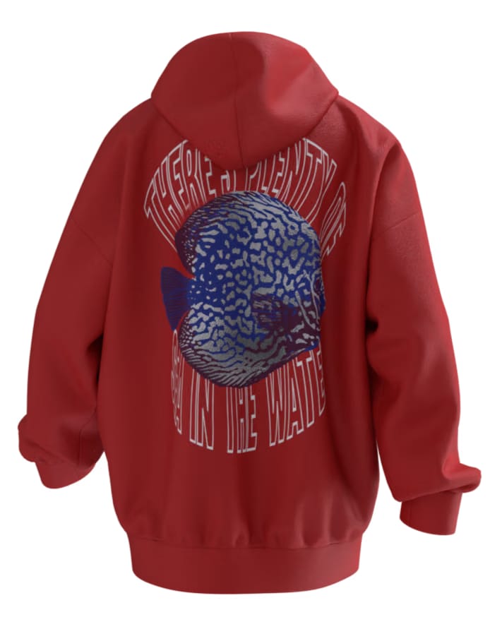 Sea And The Fish Hoodie - Cherry