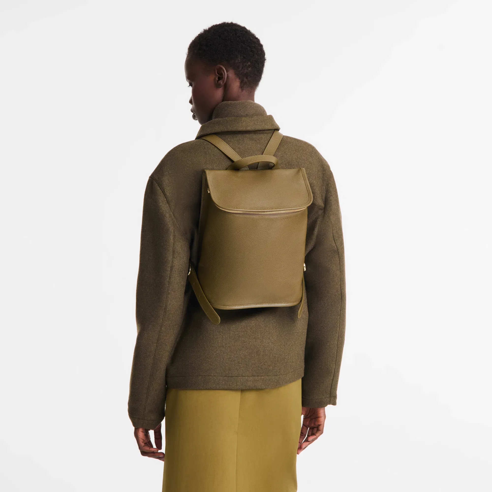 Longchamp Le Foulonné M Backpack Caper