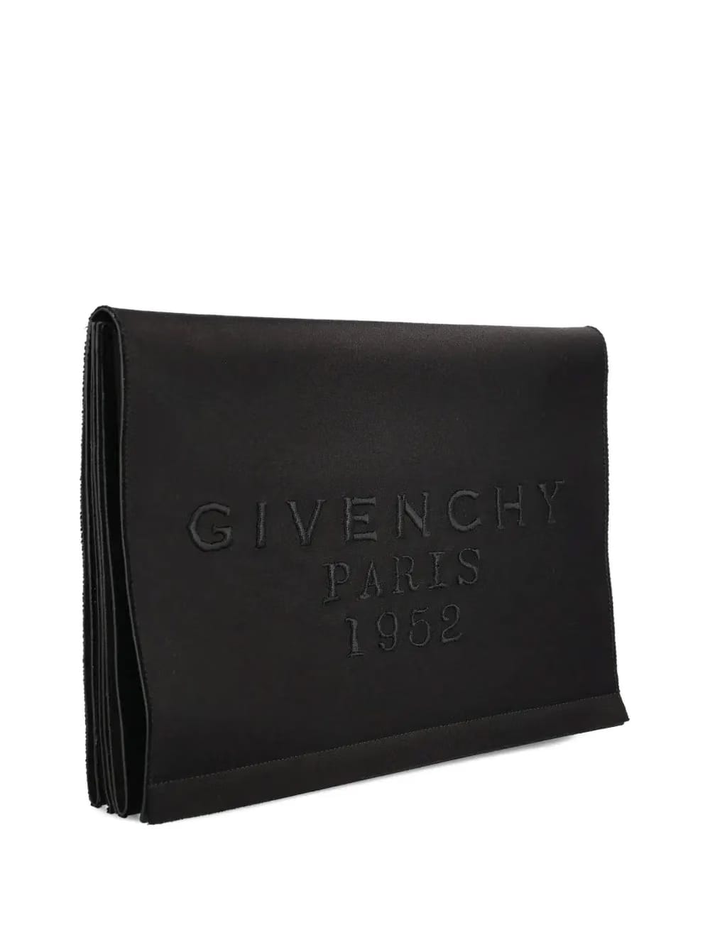 Paris 1952 embroidered satin clutch