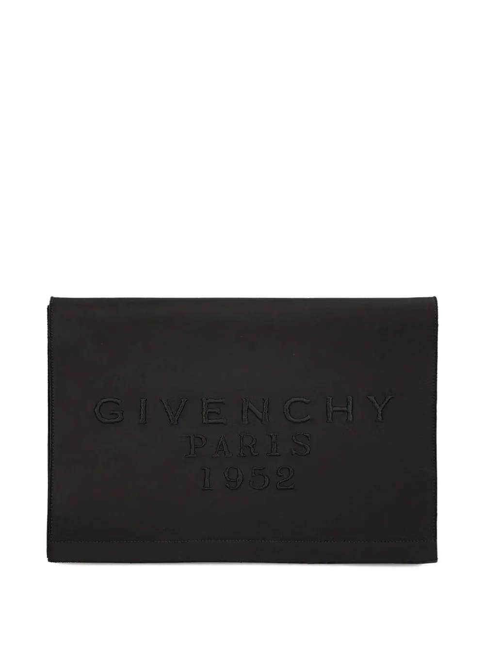 Paris 1952 embroidered satin clutch