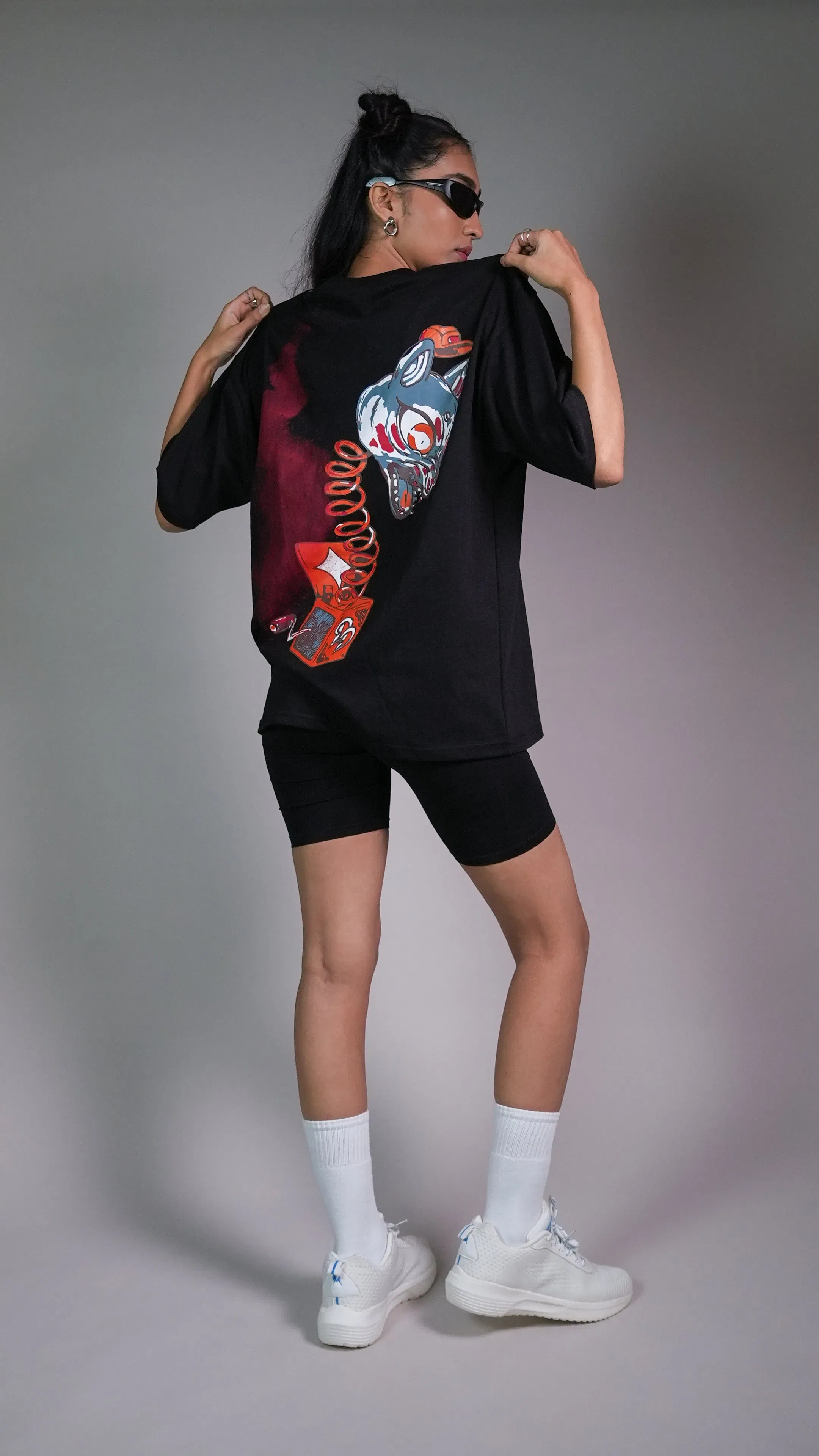 DARK SECRET BLACK WOMEN’S OVERSIZED T-SHIRT