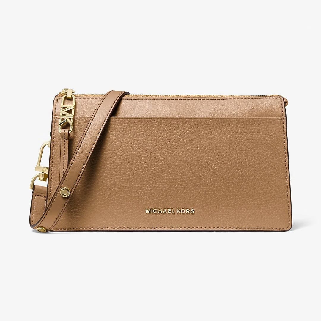 Michael Kors Empire Large Leather Convertible Crossbody Bag Husk