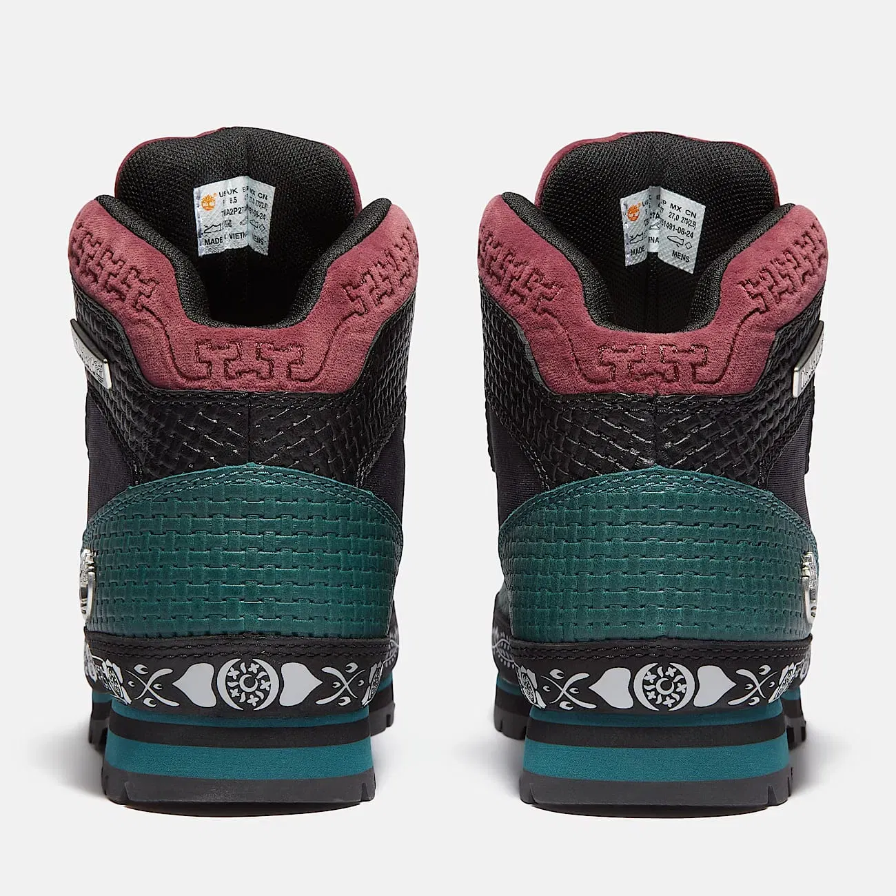 Timberland Euro Hiker Mid Lace Up Dia De Los Muertos Teal