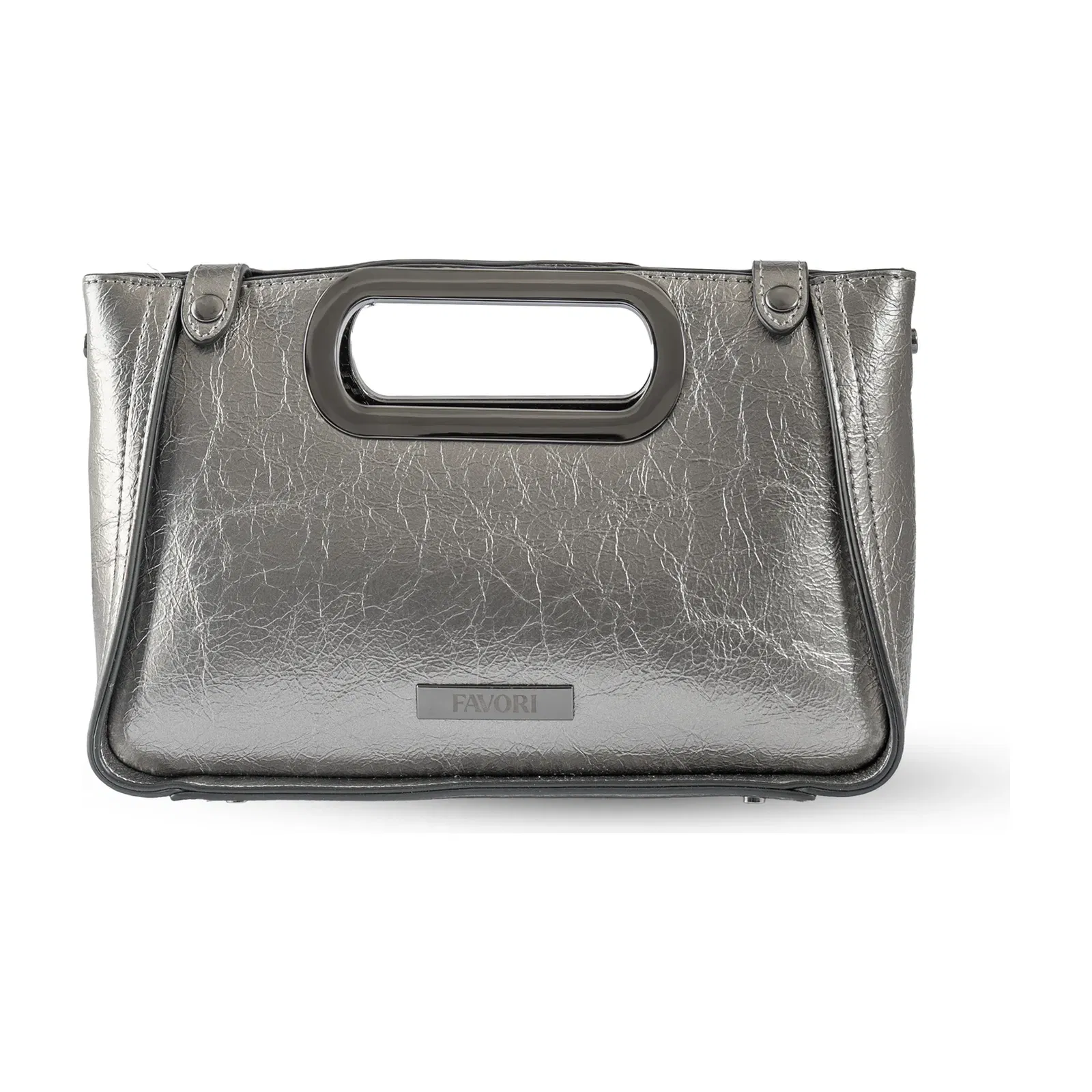 Aurelia- Ladies Clutch Bag Faux Leather | Pewter