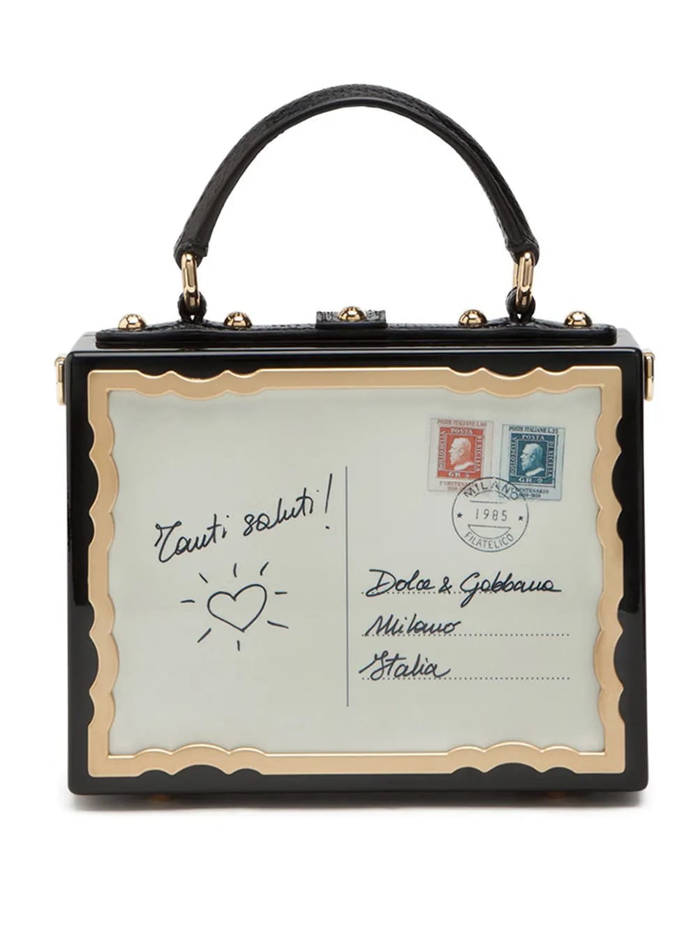 Postcard Dolce Box top-handle bag